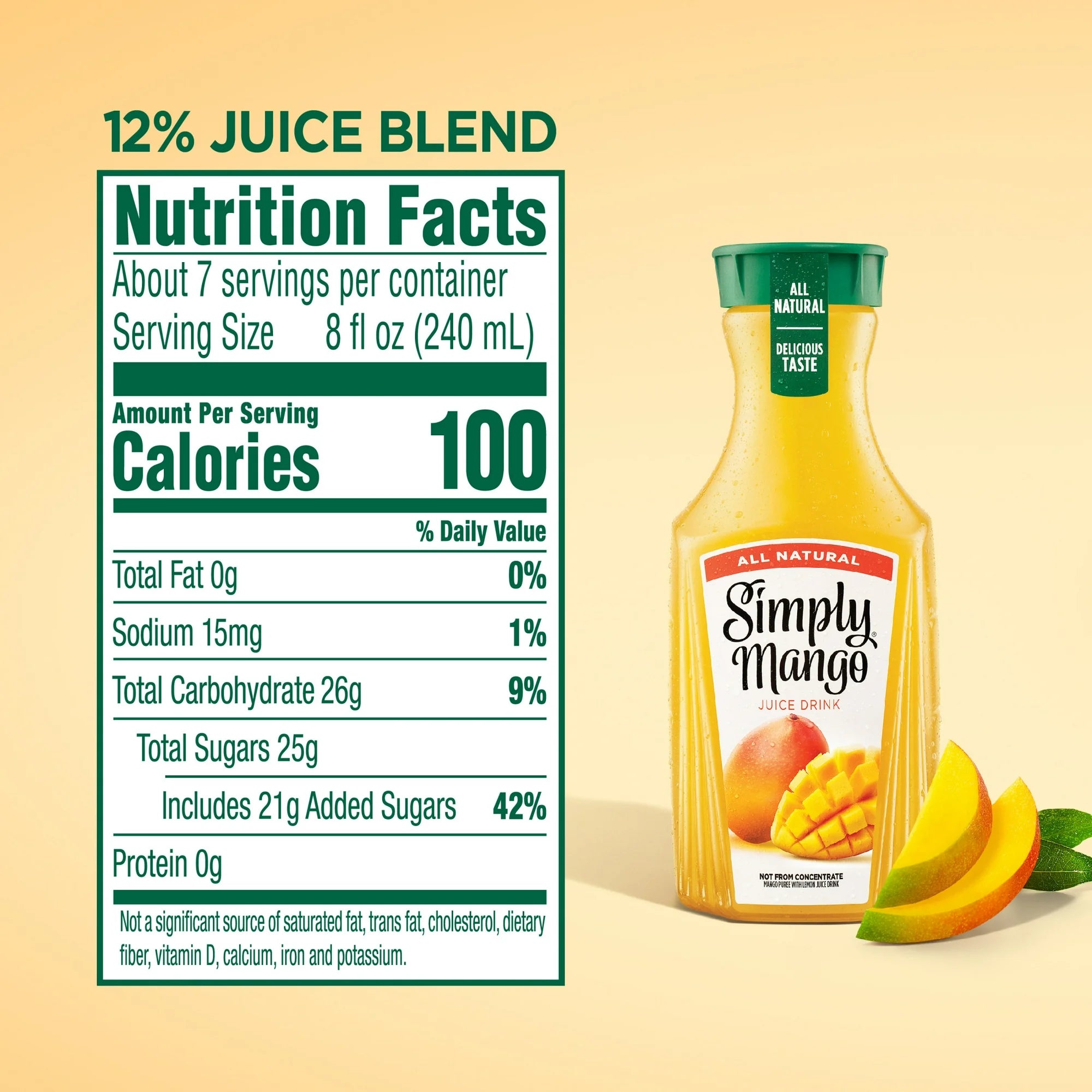 Simply Mango Bottle, 52 fl oz