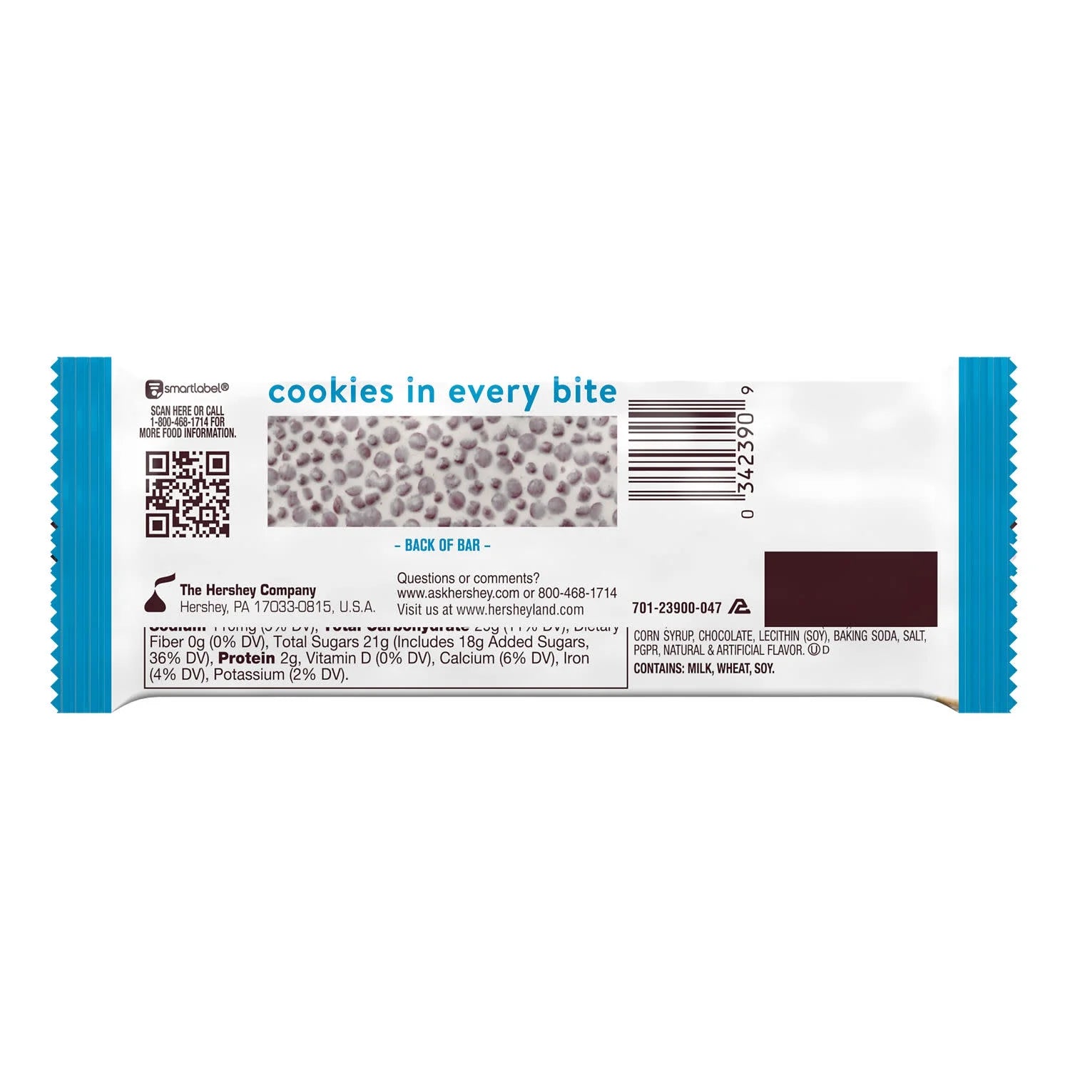 Hershey's Cookies 'n' Creme Candy, Bar 1.55 oz