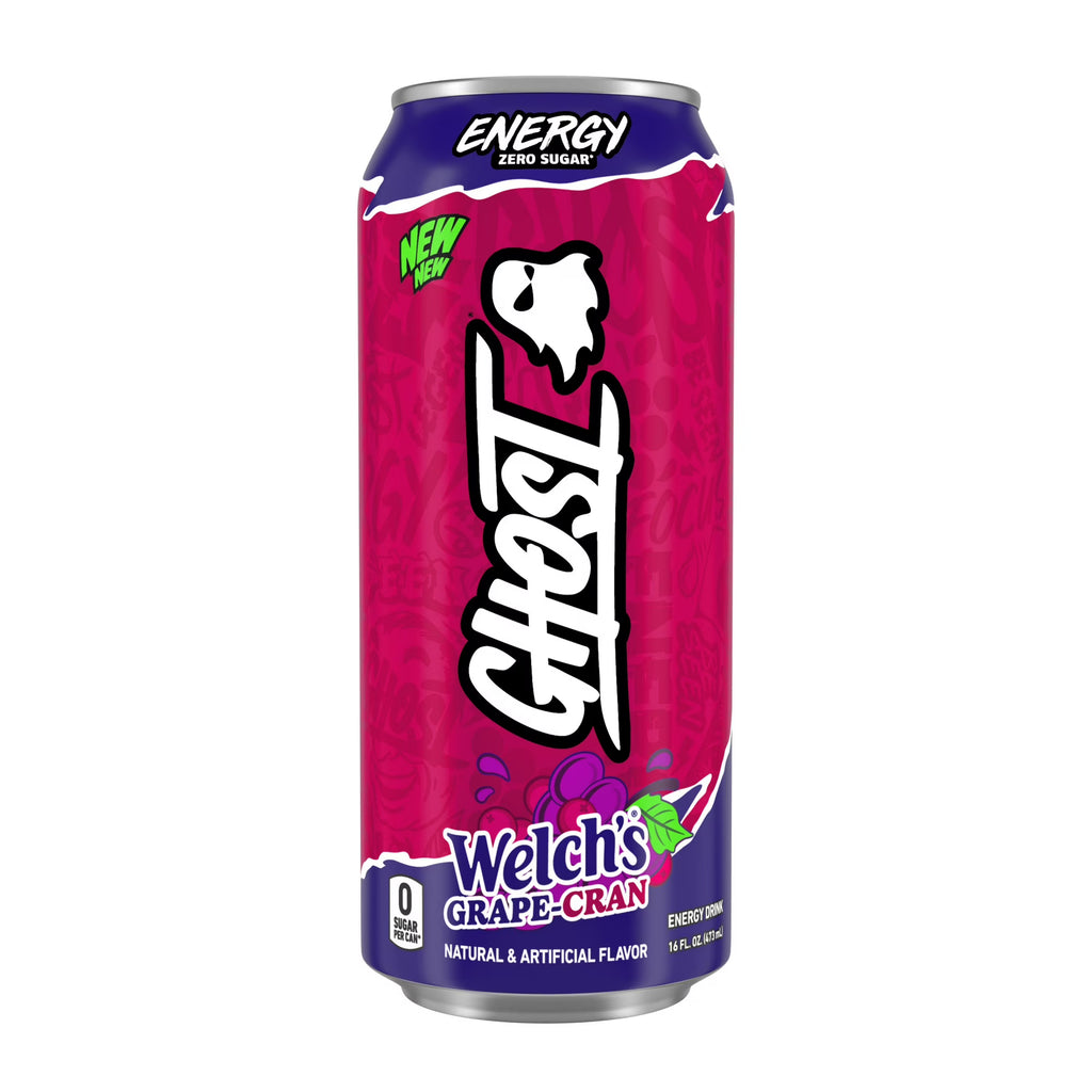 GHOST ENERGY Zero Sugars Energy Drink, Welch's Grape-Cran, 16 fl oz Can