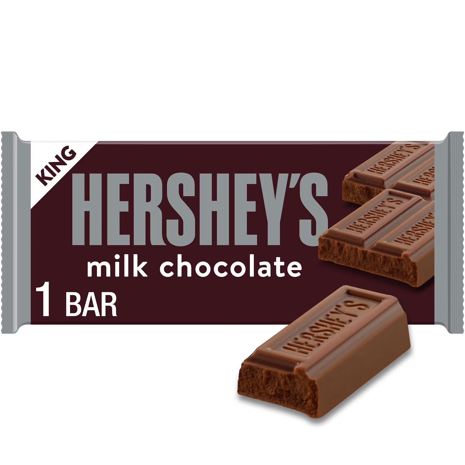Hershey's Milk Chocolate King Size Candy, Bar 2.6 oz