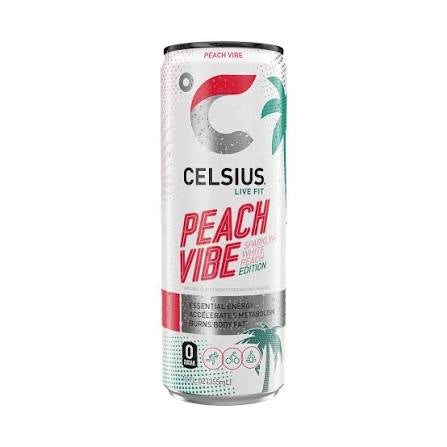 CELSIUS Sparkling Peach Vibe – 12 oz