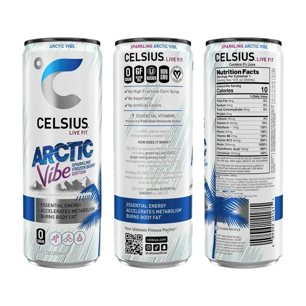 CELSIUS Sparkling Arctic Vibe – 12 oz