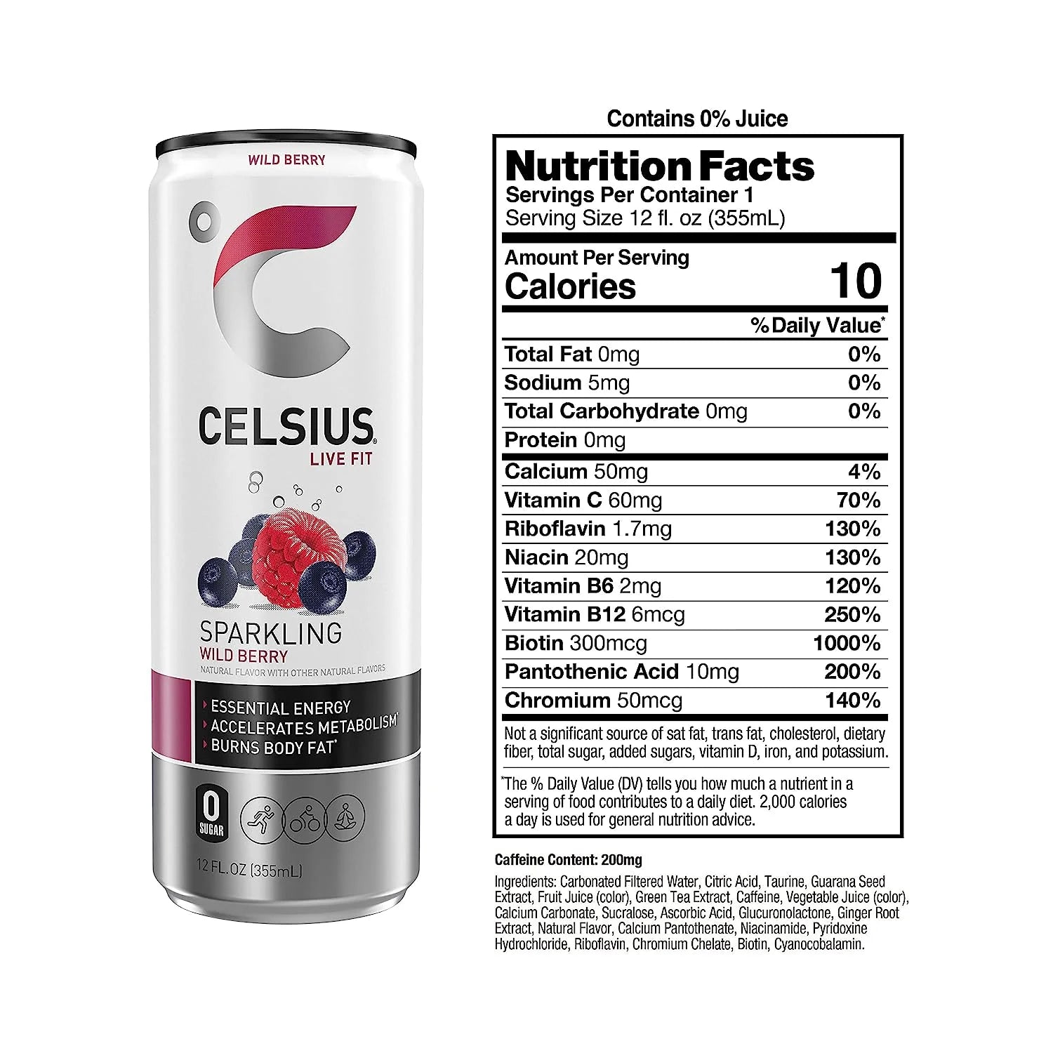 CELSIUS Sparkling Wild Berry – 12 oz