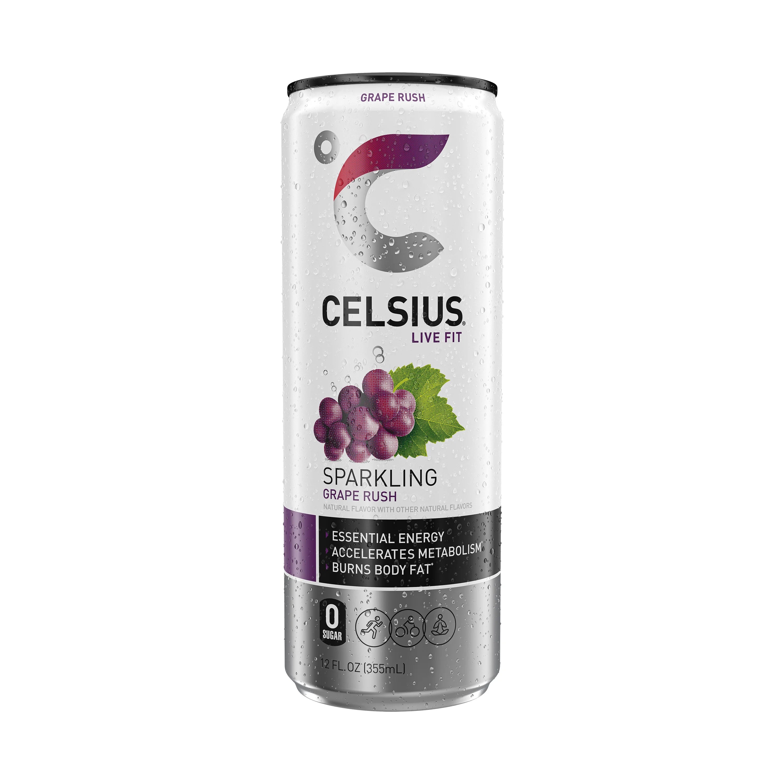 CELSIUS Sparkling Grape Rush – 12 oz