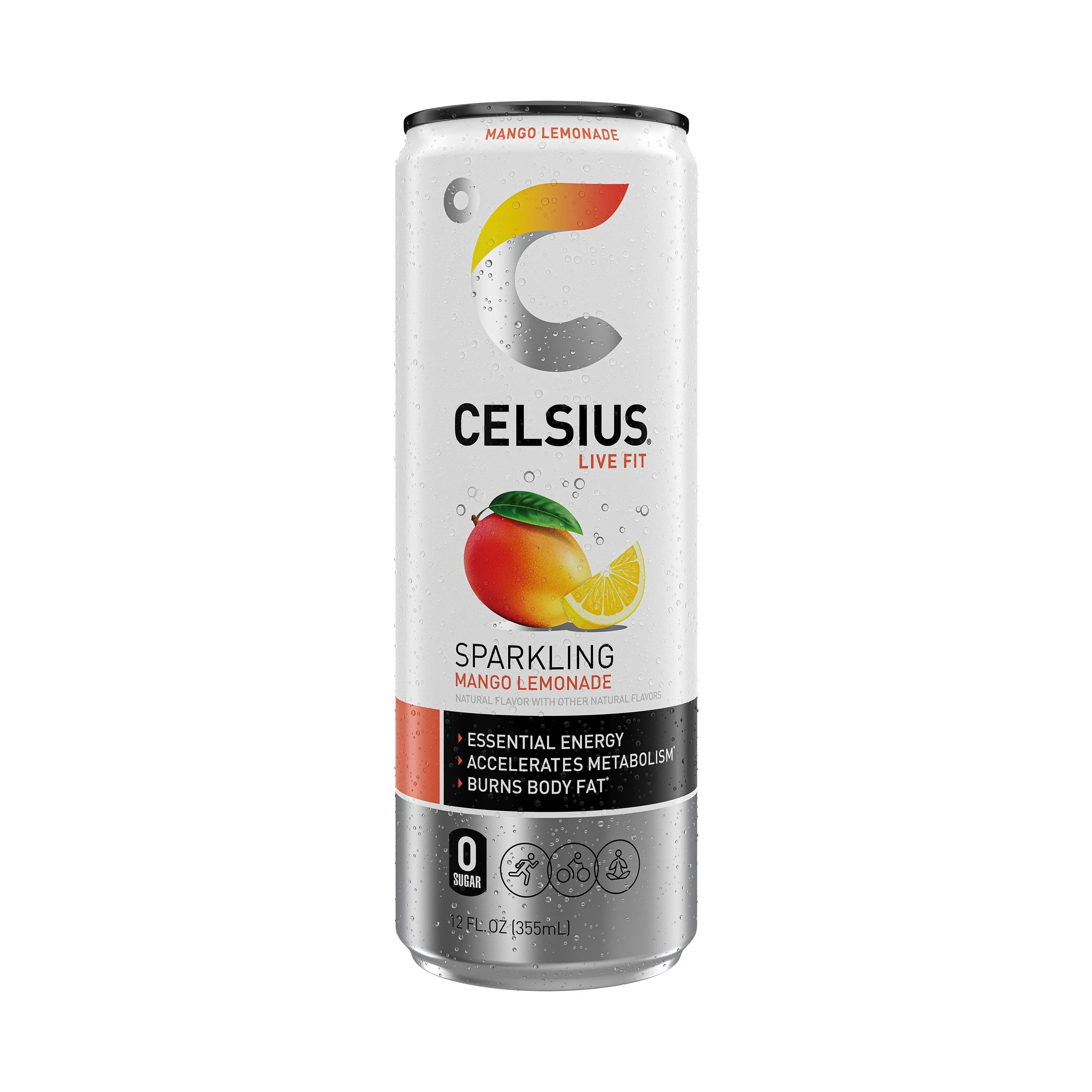 CELSIUS Sparkling Mango Lemonade – 12 oz