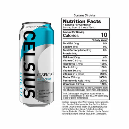 CELSIUS Essentials Sparkling Blue Crush – 16 oz