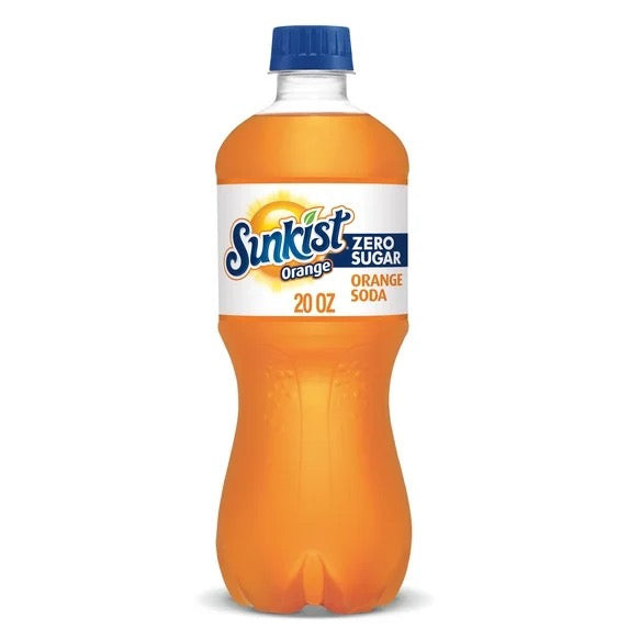 Sunkist Zero Sugar Orange Soda 20 oz