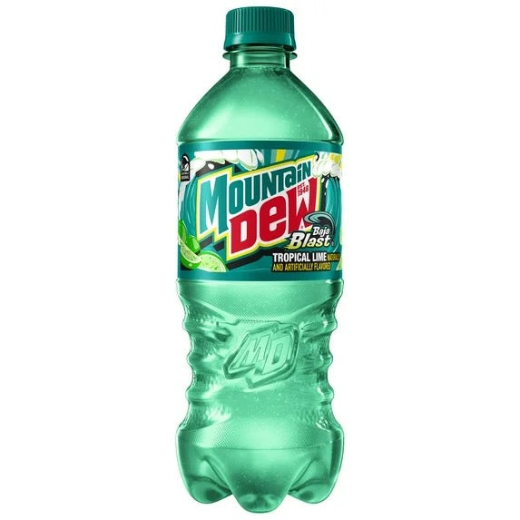 Mountain Dew Baja Blast Soda 20 fl oz