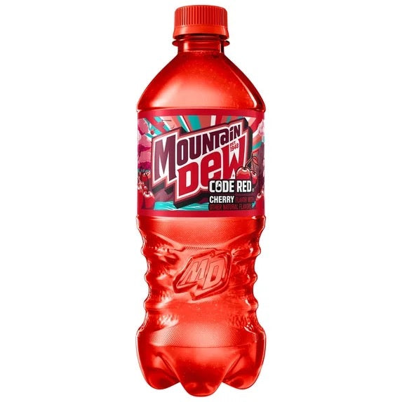 Mountain Dew Code Red Cherry Soda 20 oz