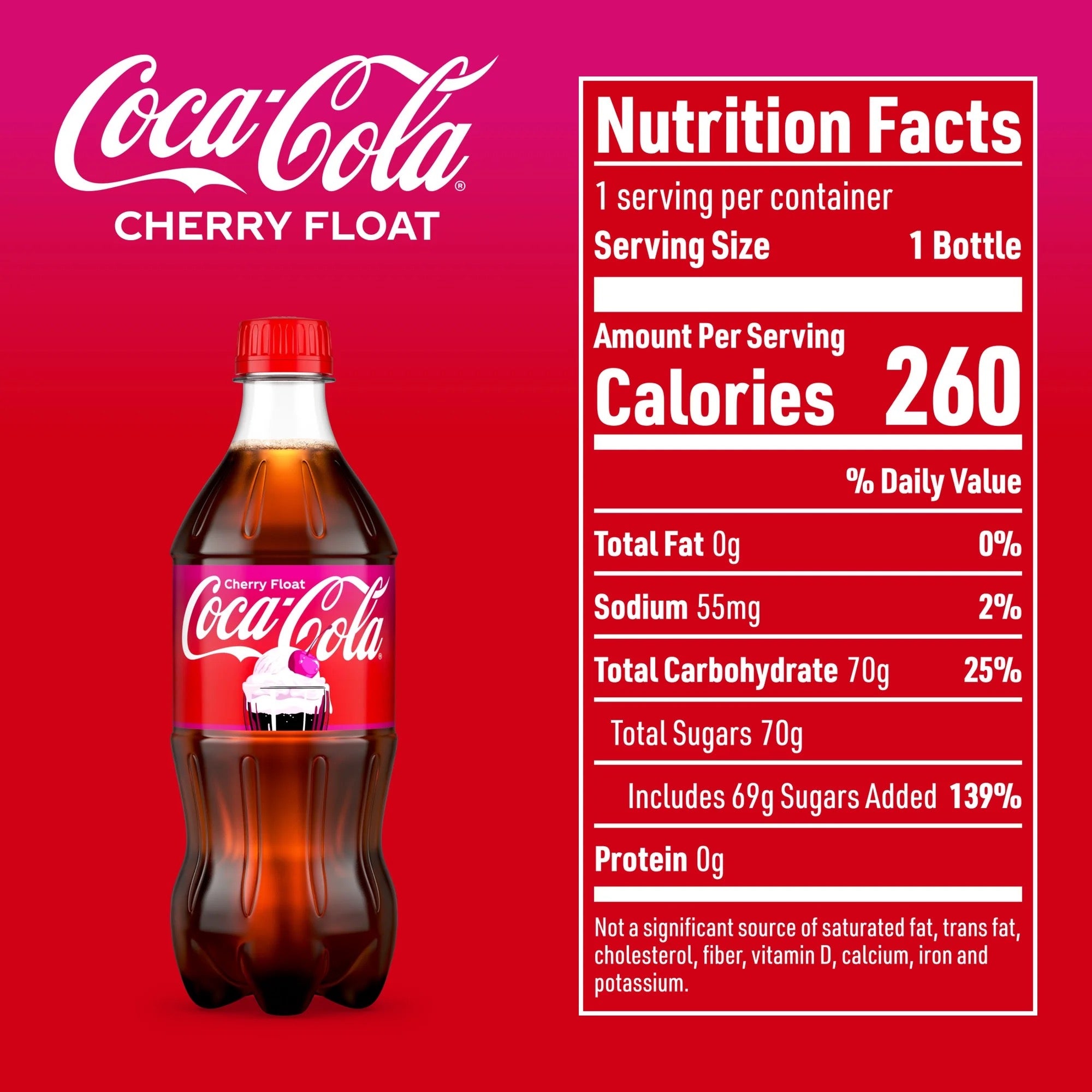 Coca-Cola Cherry Float Soda 20 fl oz