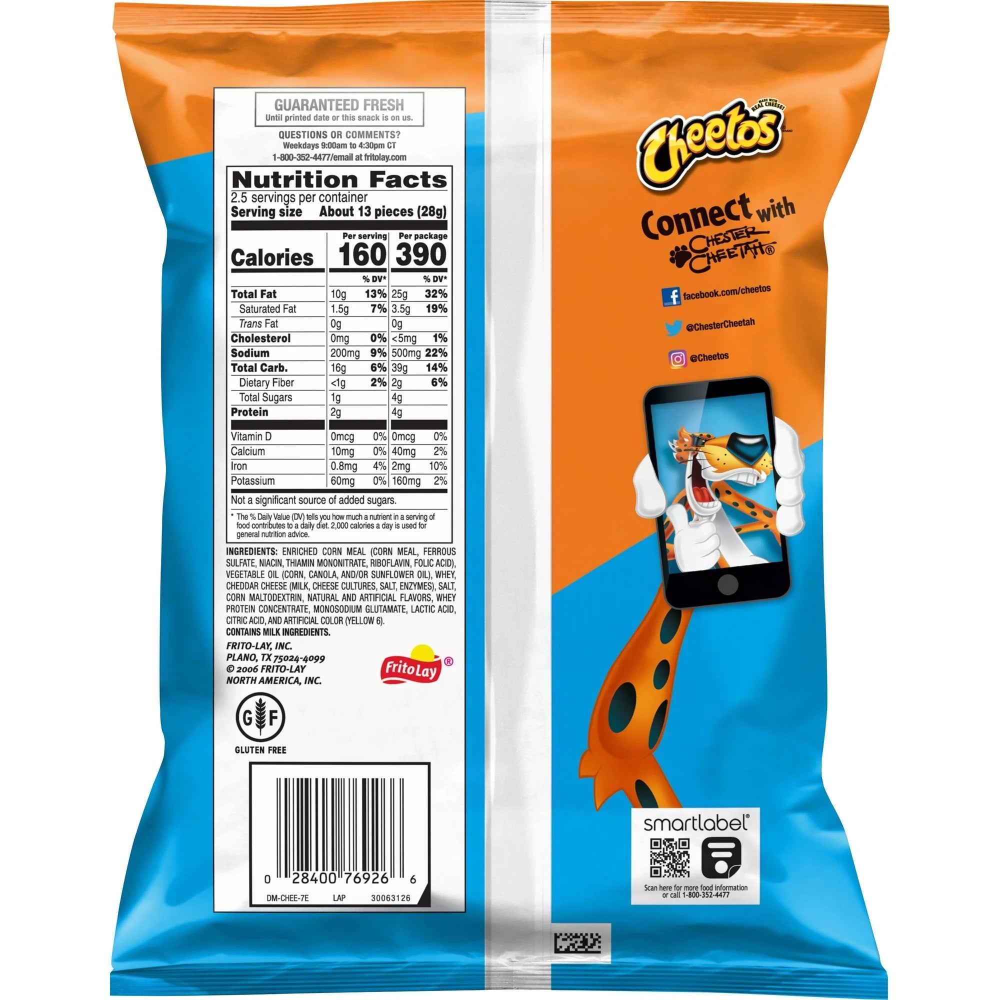 Cheetos Puffs Cheese Flavored Snacks 2.5 Ounce Bag
