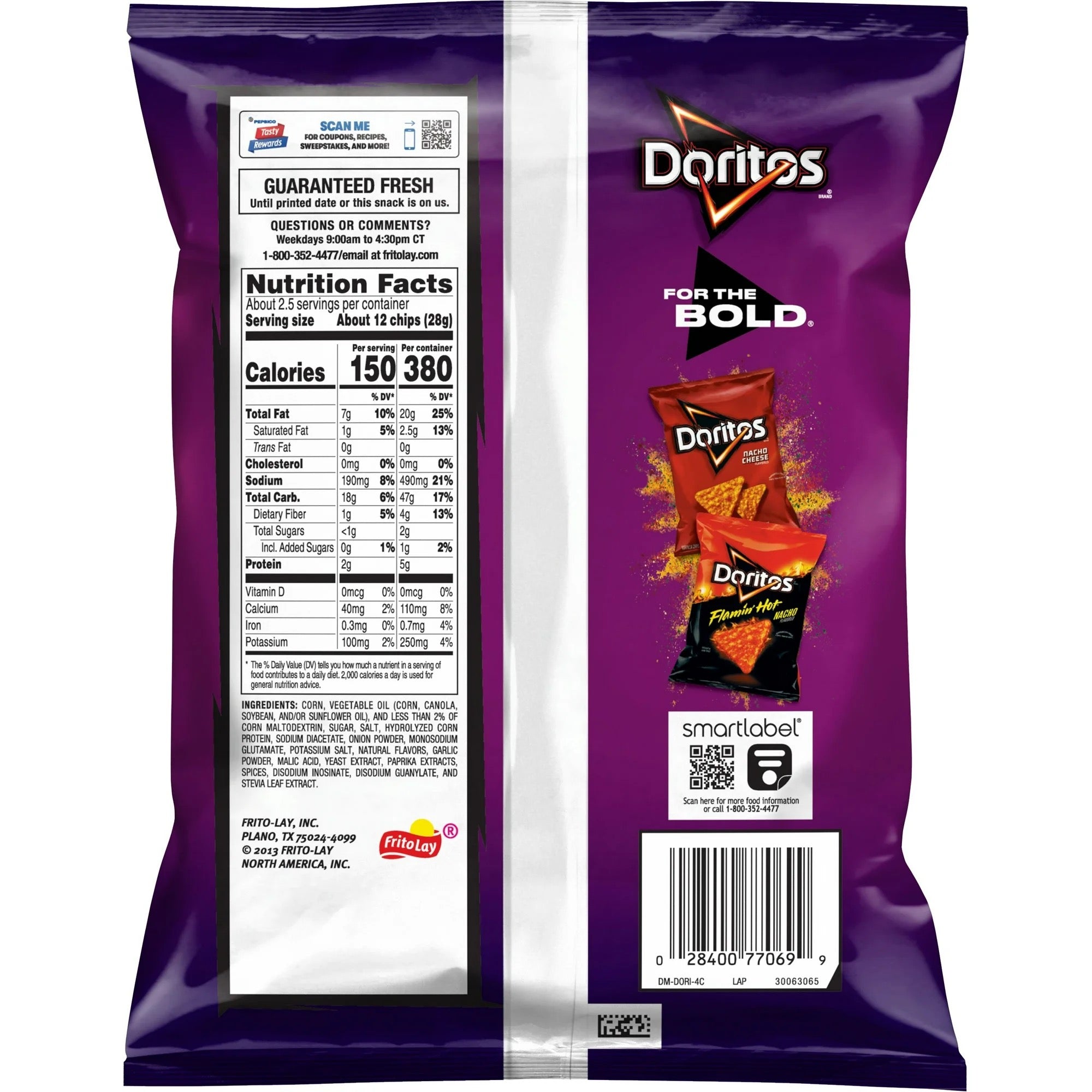 Doritos Tortilla Chips Spicy Sweet Chili Flavored 2.625 oz Bag