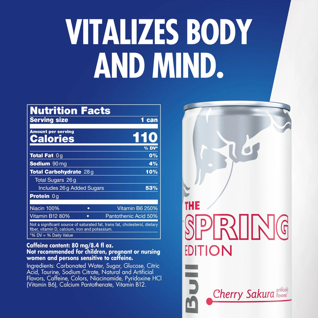 Red Bull Energy Drink Cherry Sakura 8.4 fl.oz single