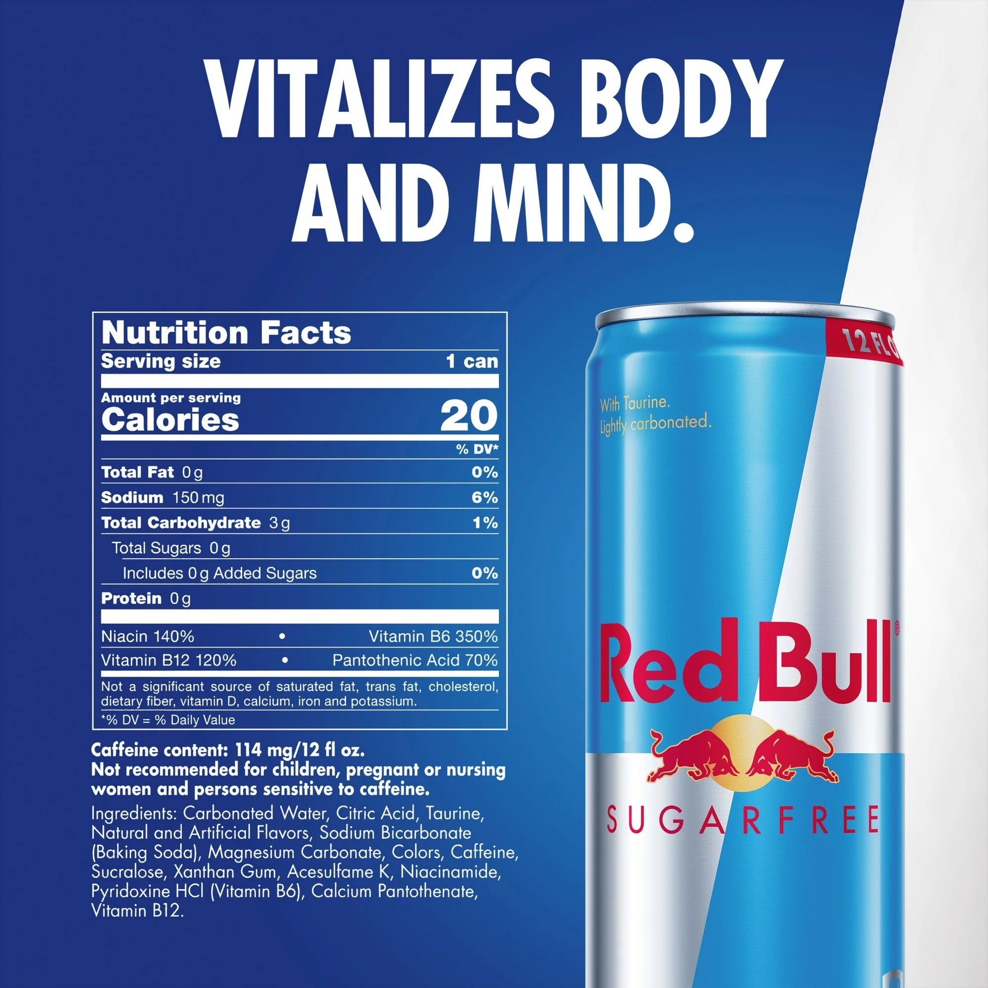 Red Bull Sugarfree Energy Drink 12 fl. oz. Can