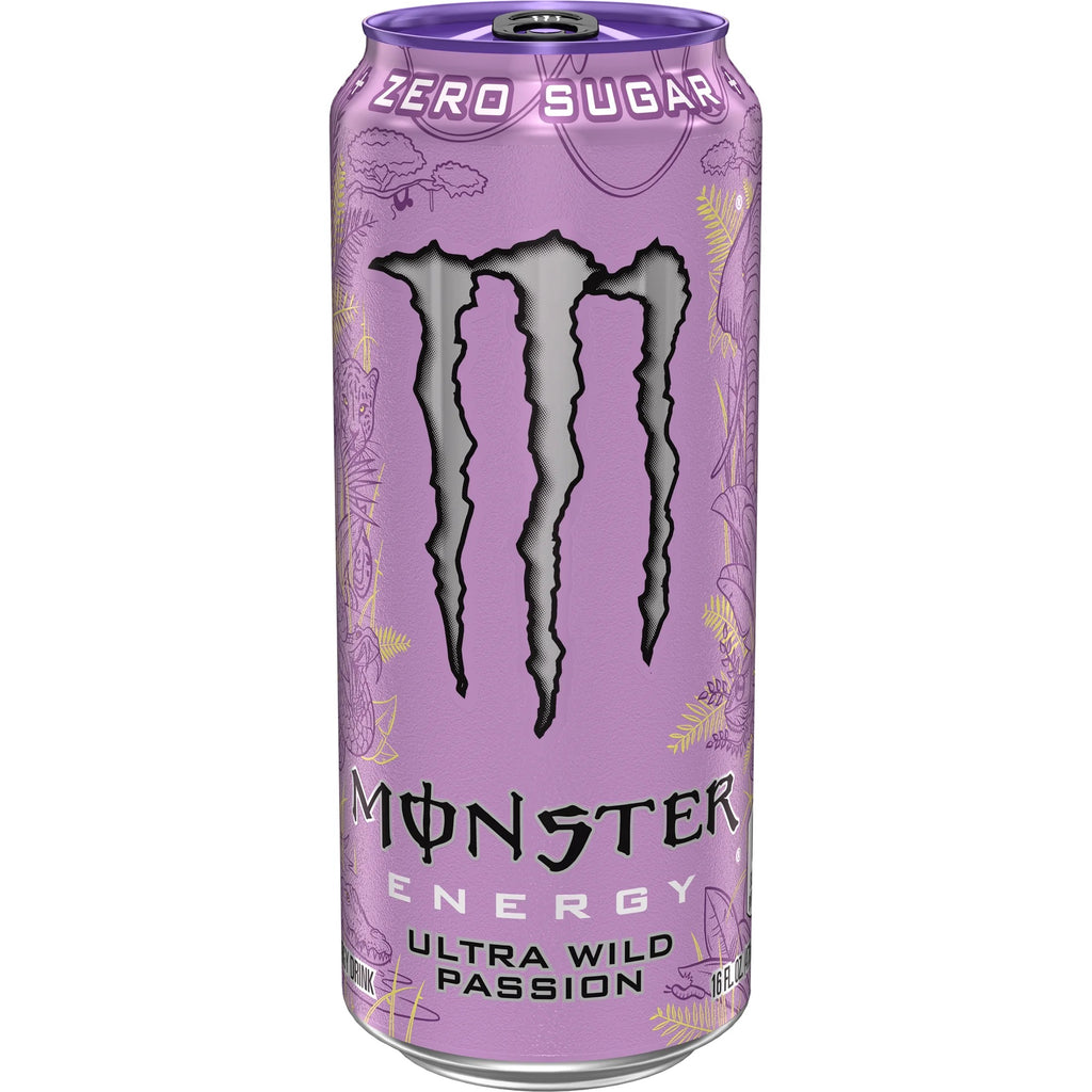 Monster Energy Ultra Wild Passion Zero Sugar Energy Drink 16 fl oz Can