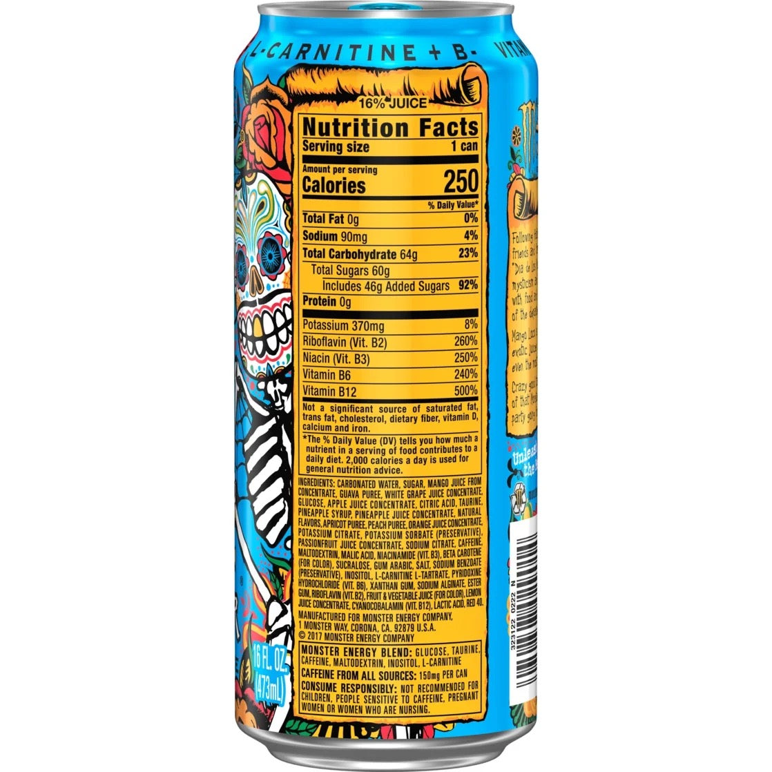 Monster Energy Juice Mango Loco Juice + Energy Drink 16 Fl Oz
