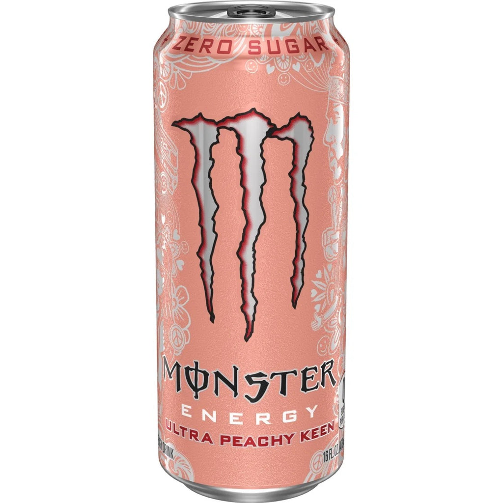 Monster Energy Ultra Peachy Keen Sugar Free Energy Drink 16 Fl Oz