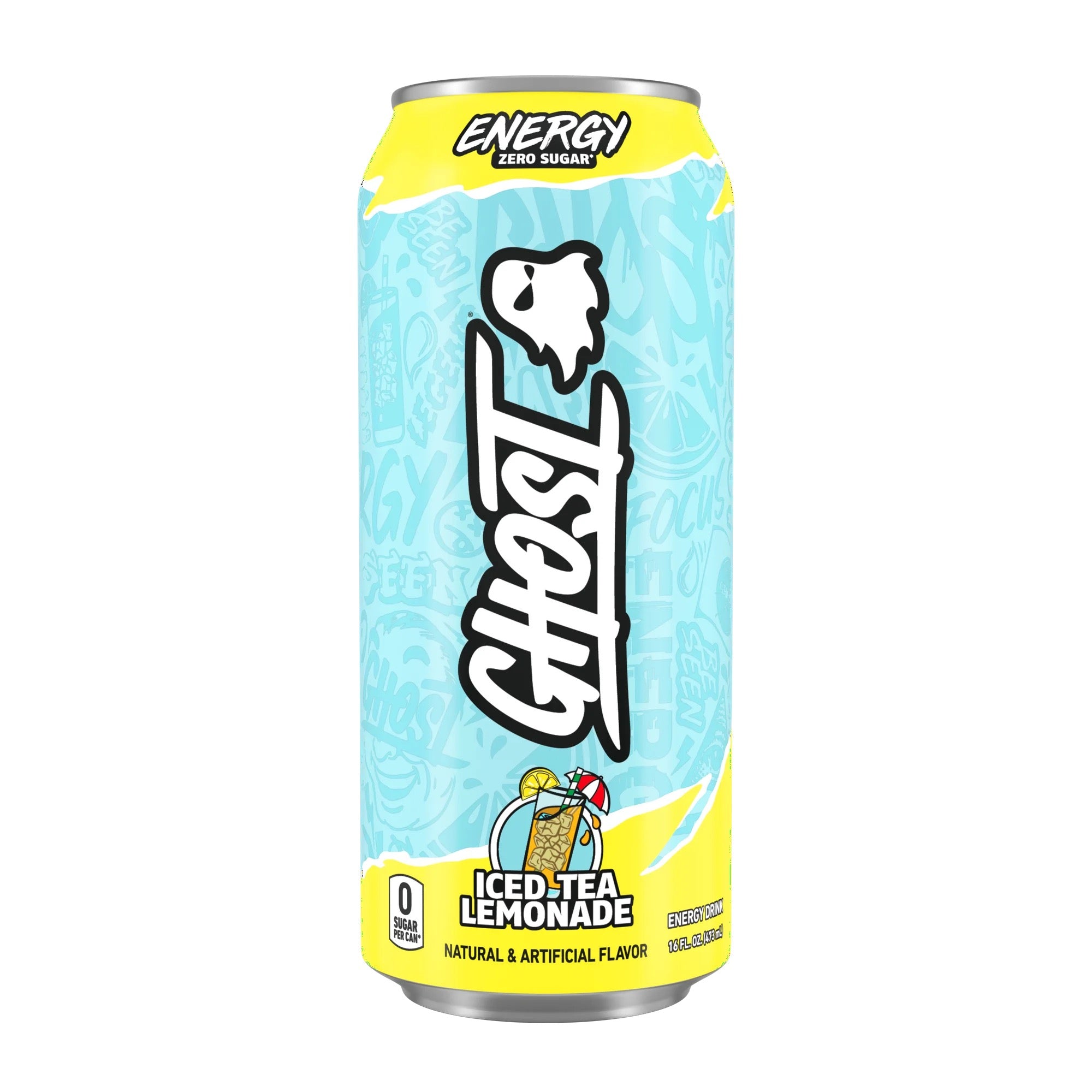 GHOST ENERGY Zero Sugars Iced Tea Lemonade 200mg 16 fl oz Can