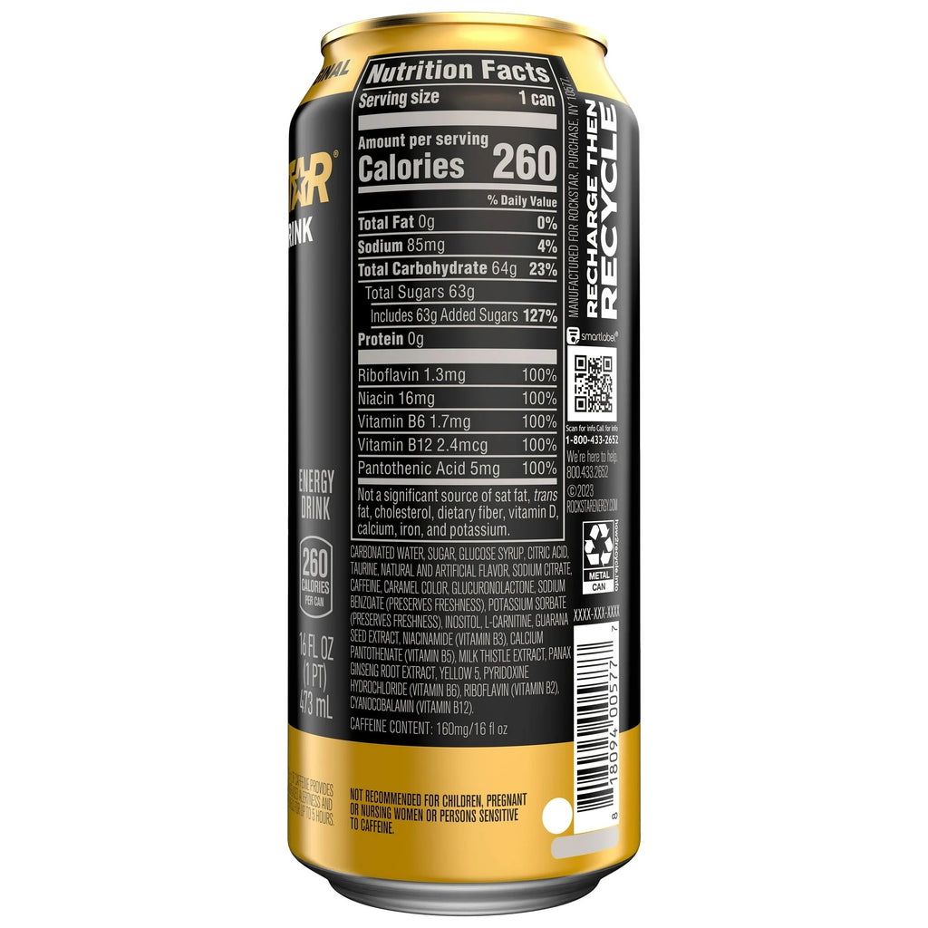 Rockstar Energy Drink Original Flavor 16 fl oz Can