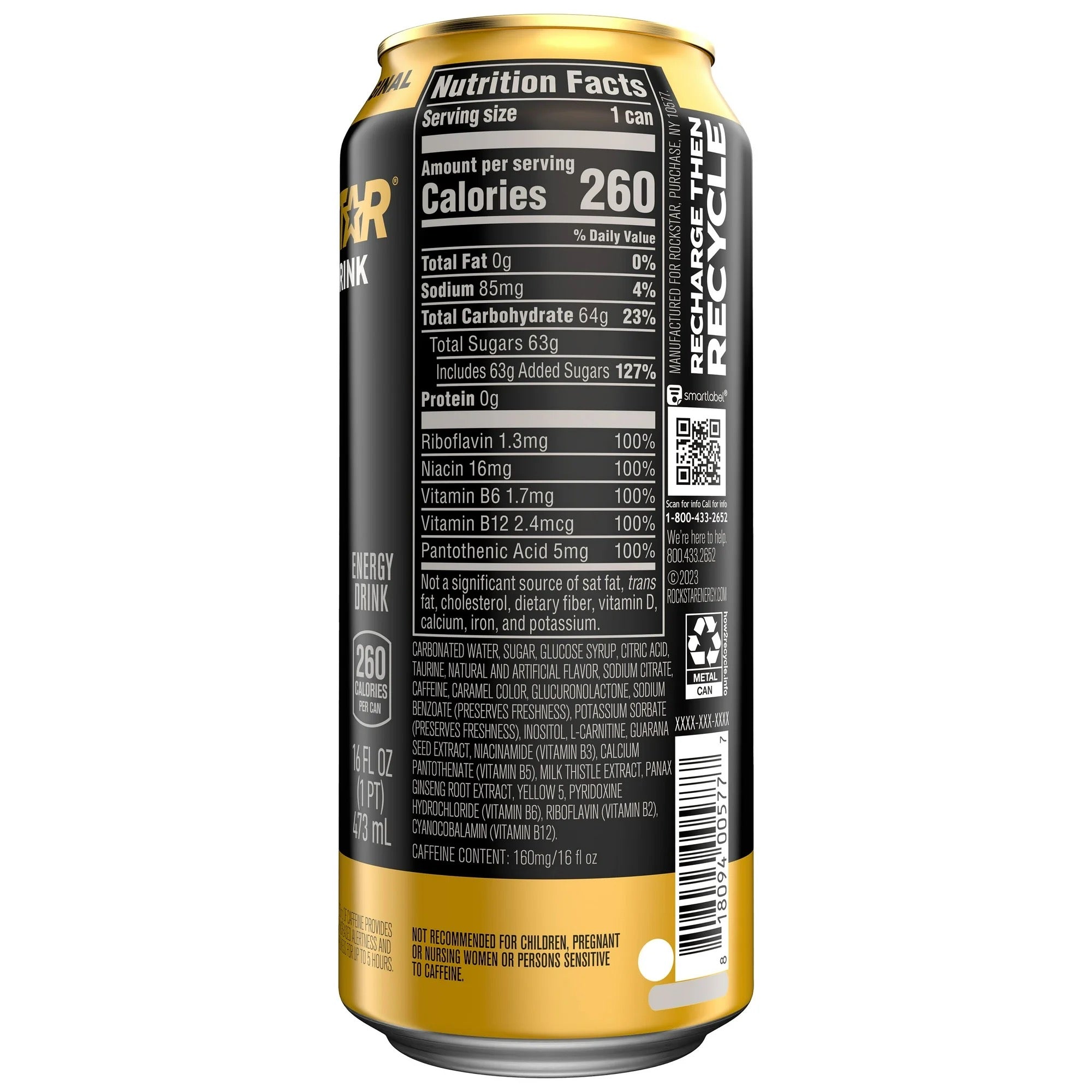 Rockstar Energy Drink Original Flavor 16 fl oz Can