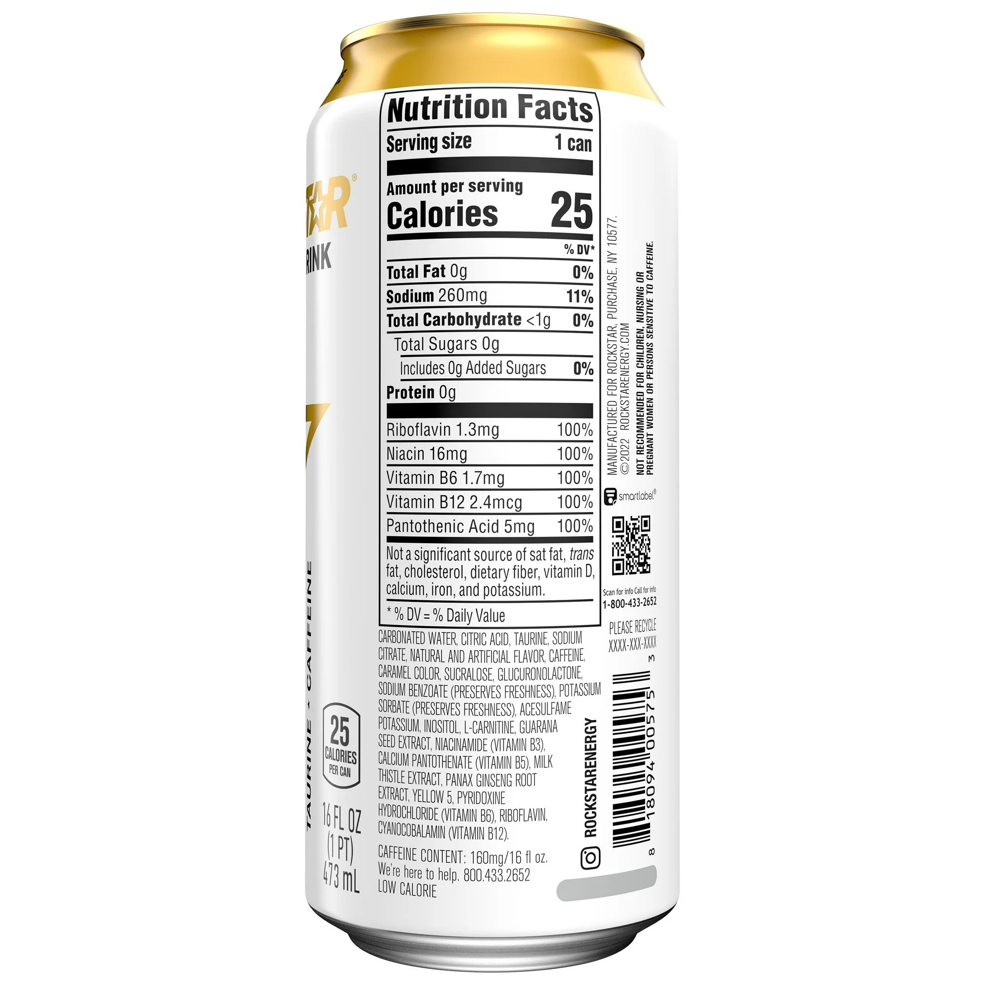 Rockstar Sugar Free Energy Drink 16 fl oz Can