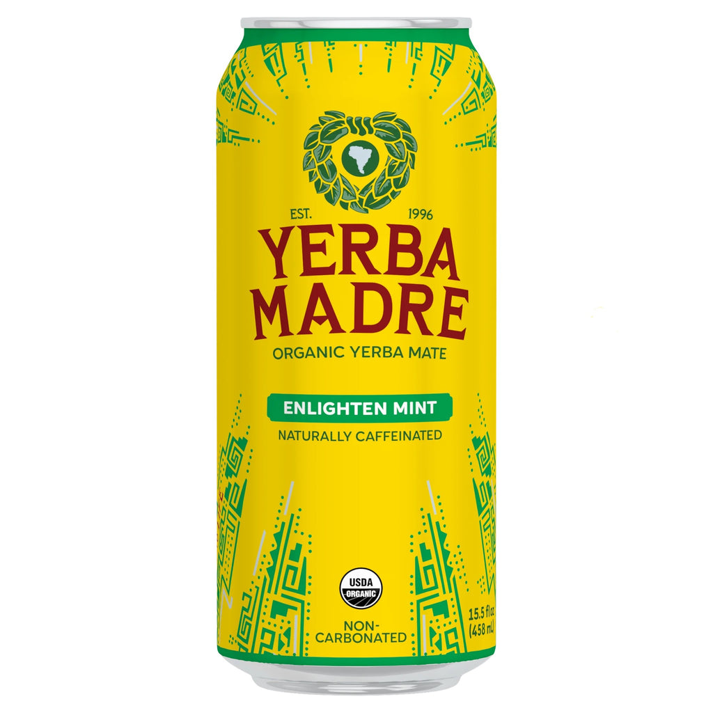 Yerba Madre Organic Yerba Mate Enlighten Mint 15.5oz Can