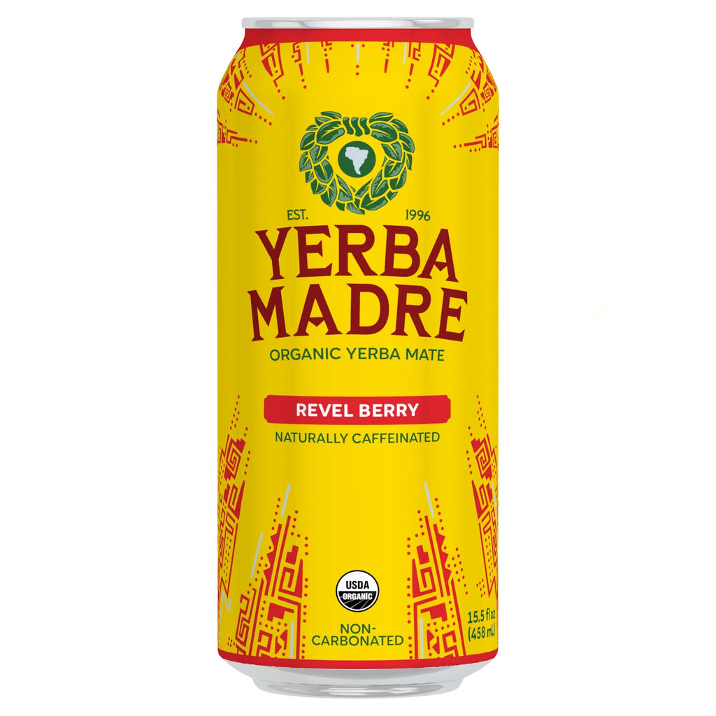 Yerba Madre Organic Yerba Mate Revel Berry 15.5oz Can