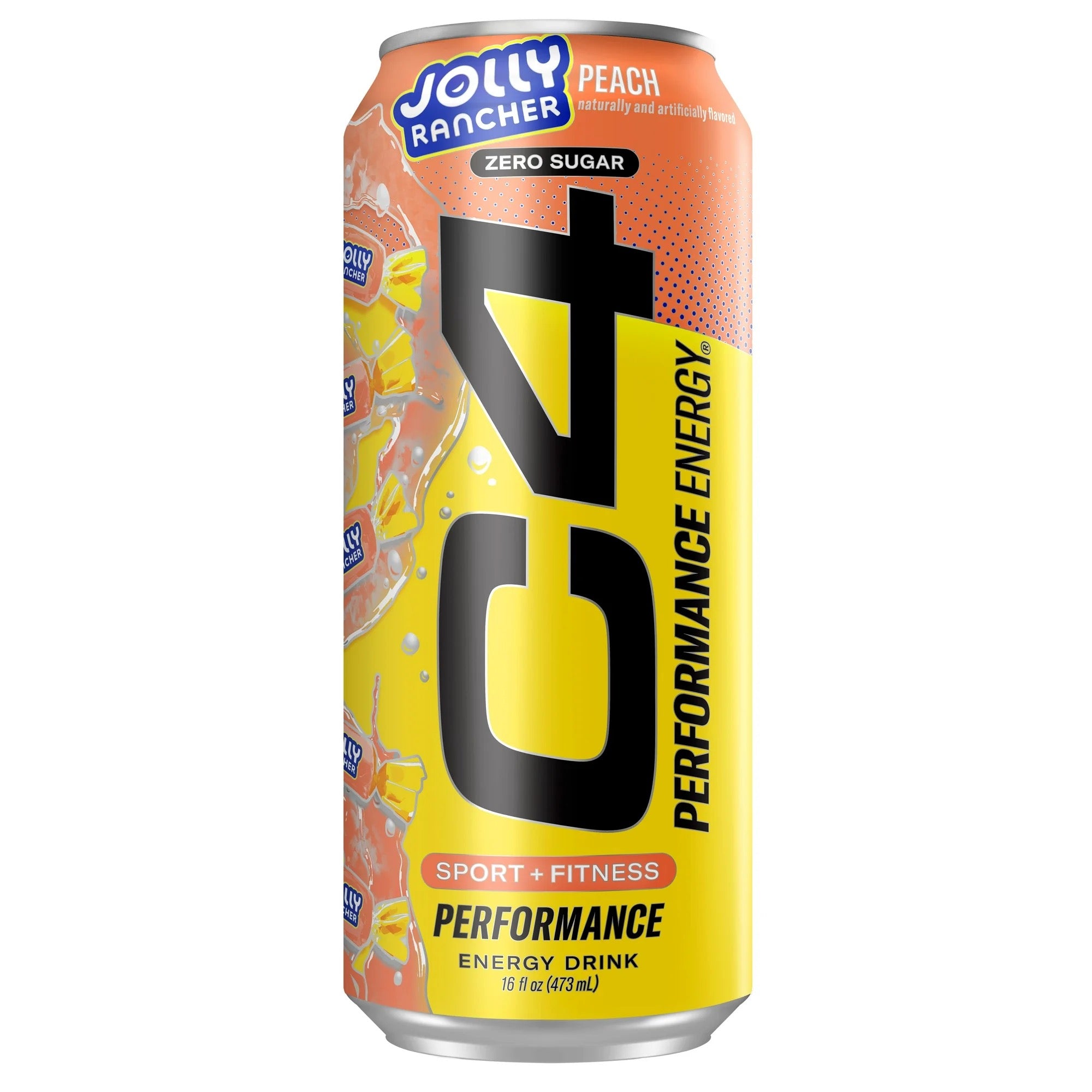 C4 Performance Energy Jolly Rancher Peach Zero Sugar 16 fl oz