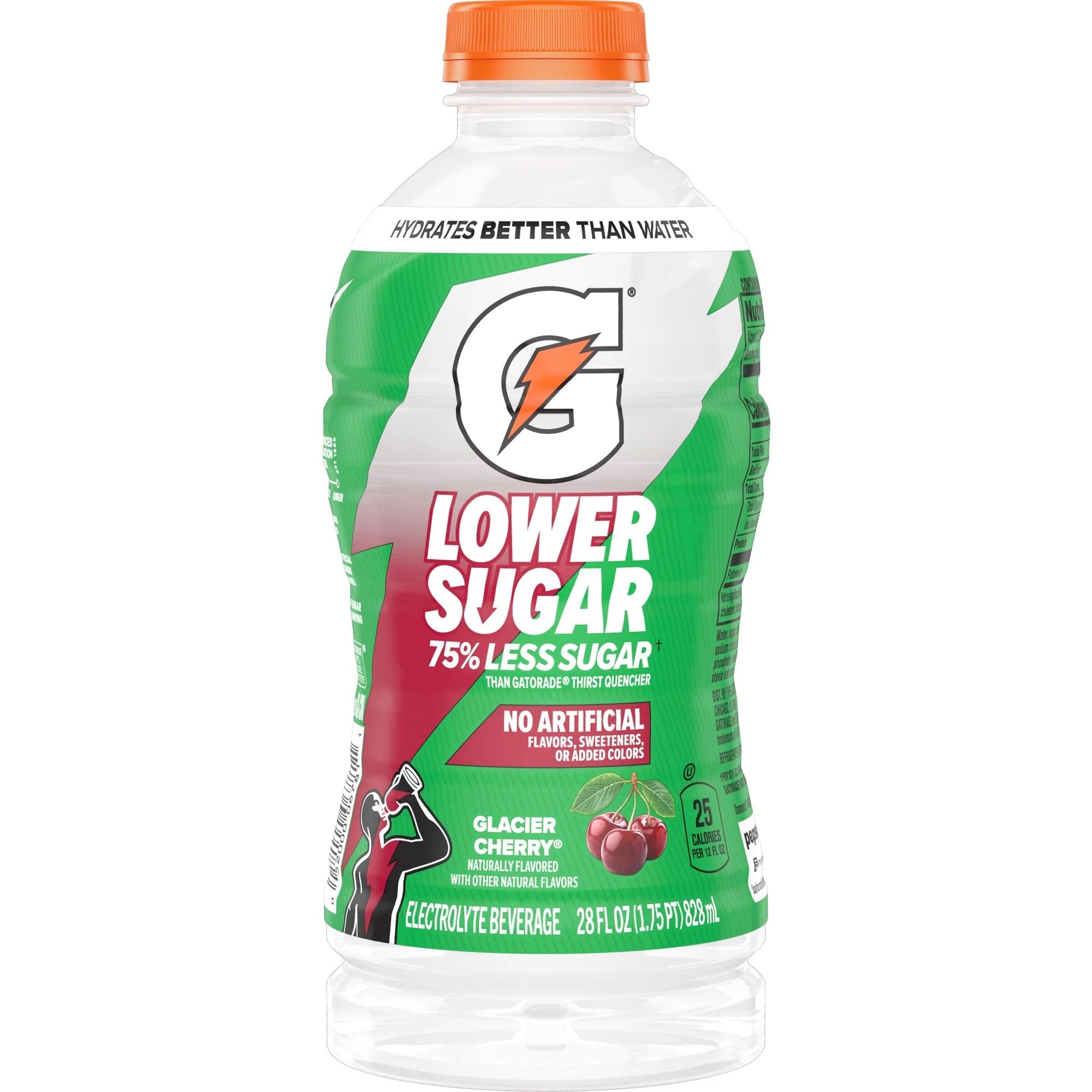 Gatorade 75% Less Sugar Glacier Cherry 28 fl oz Bottle