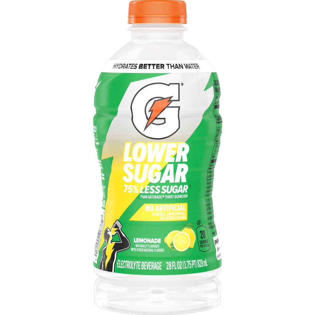 Gatorade 75% Less Sugar Lemonade 28 fl oz Bottle