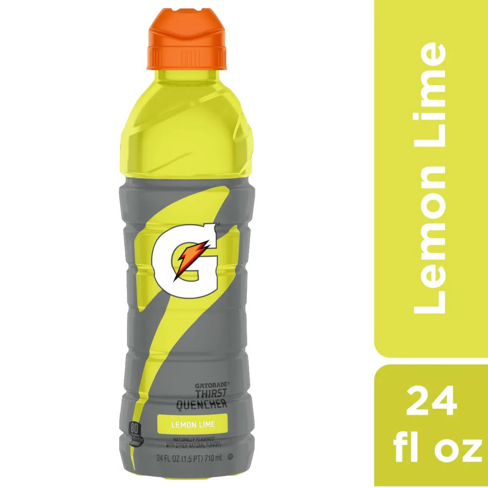 Gatorade Thirst Quencher Lemon Lime 24 fl oz Bottle Sport Cap