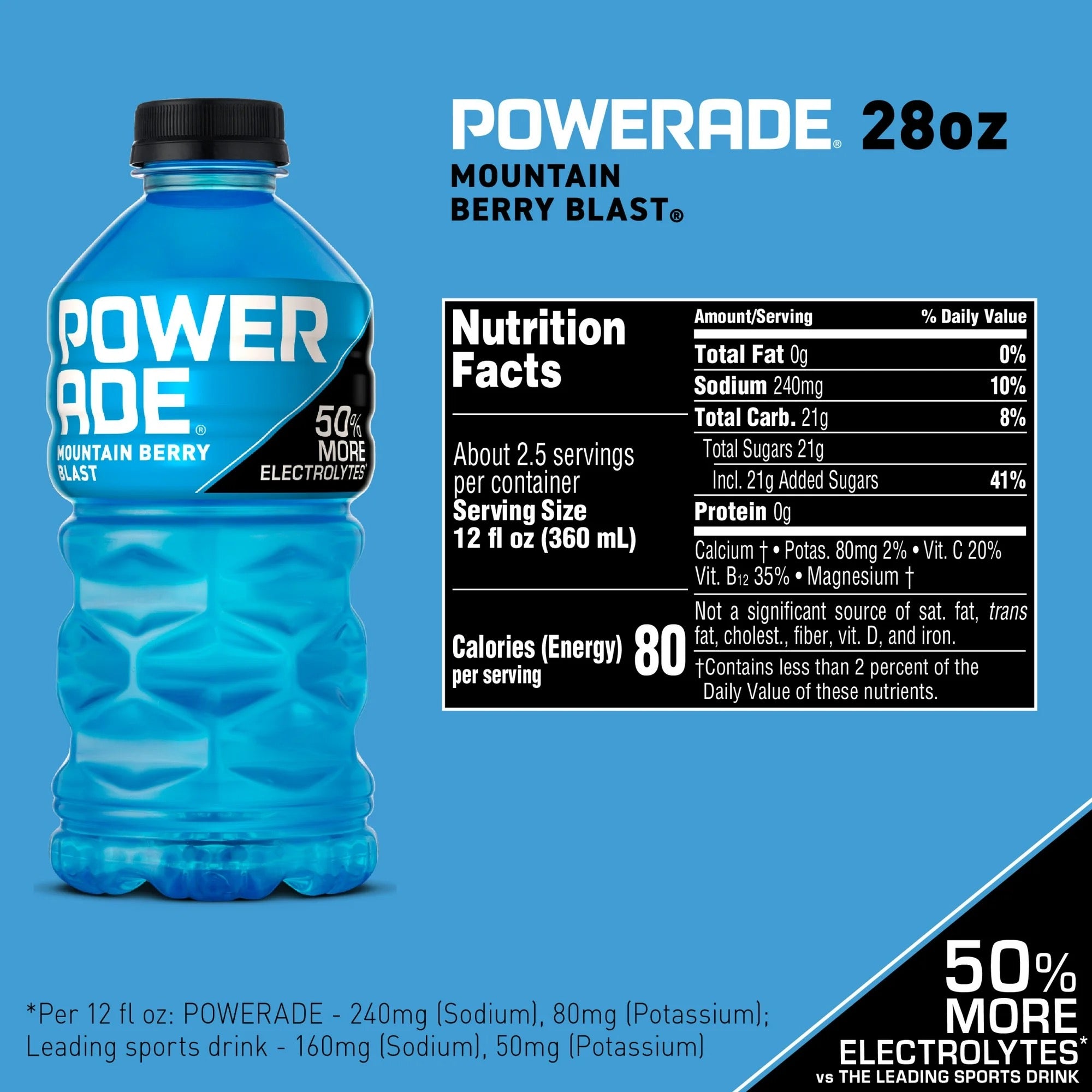 Powerade Mountain Berry Blast 28 fl oz Bottle