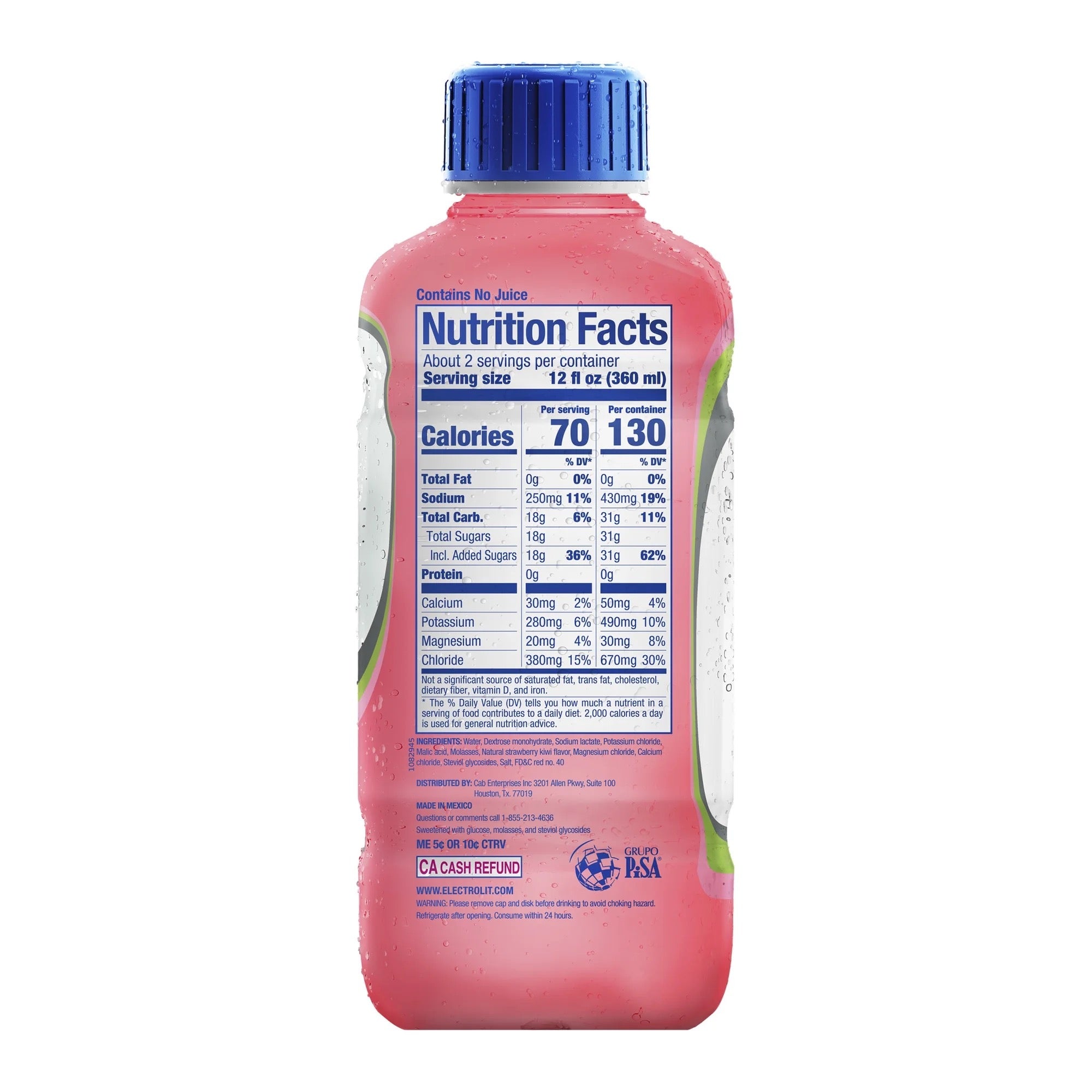 Electrolit Strawberry-Kiwi 21 fl oz Bottle