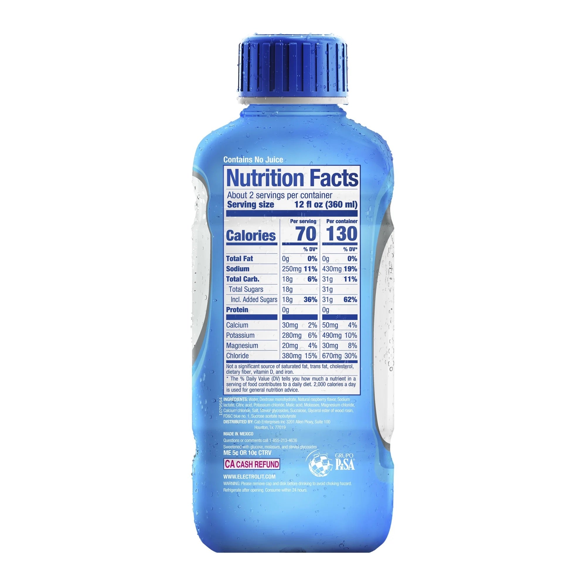 Electrolit Blue Raspberry 21 fl oz Bottle