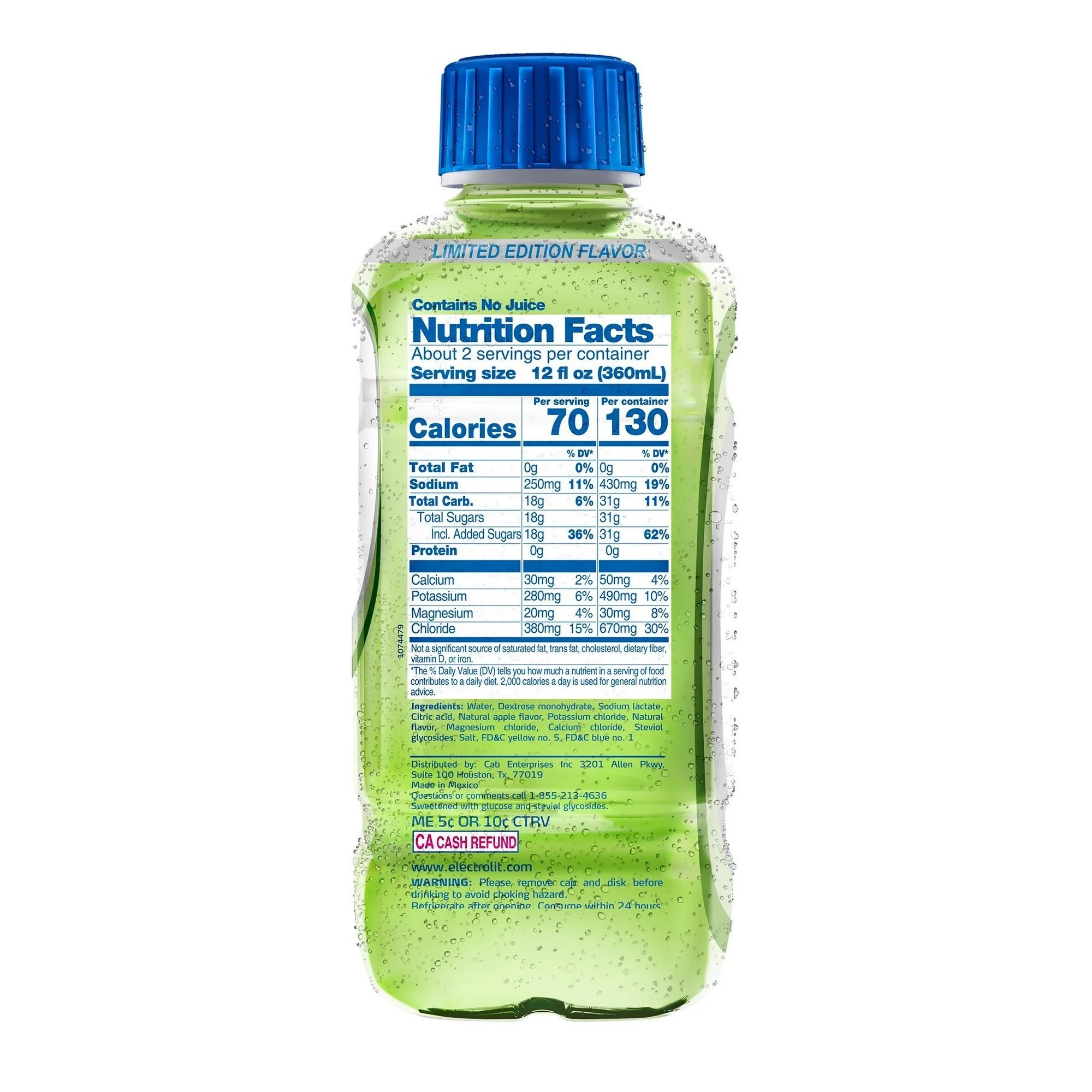 Electrolit Green Apple 21 fl oz Bottle