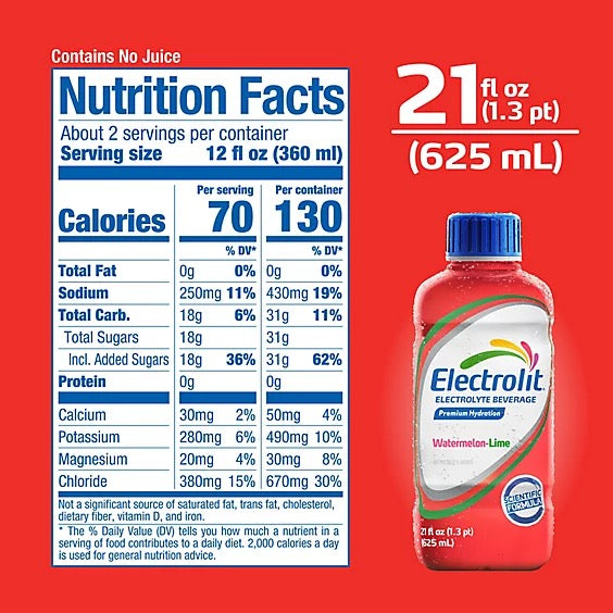 Electrolit Watermelon Lime 21 fl oz Bottle