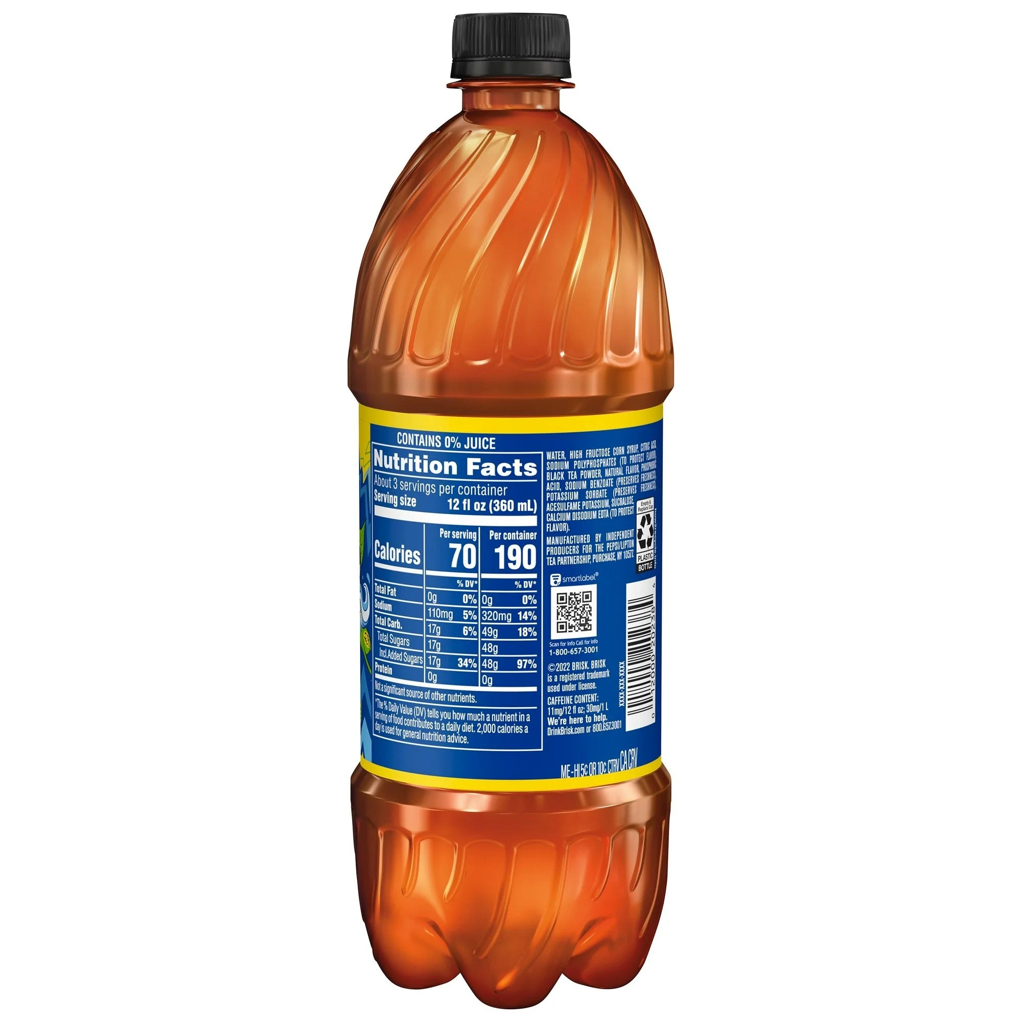 Lipton Brisk Lemon Iced Tea 1 Liter Bottle
