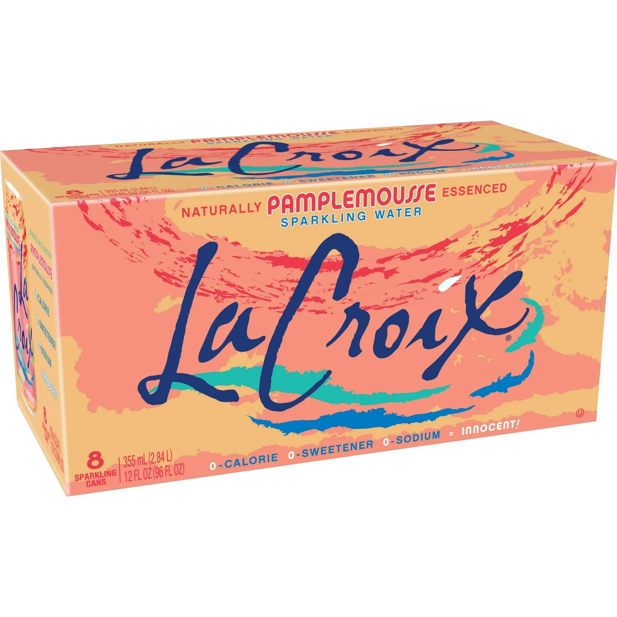 LaCroix Pamplemousse Sparkling Water 8 Pack 12 oz