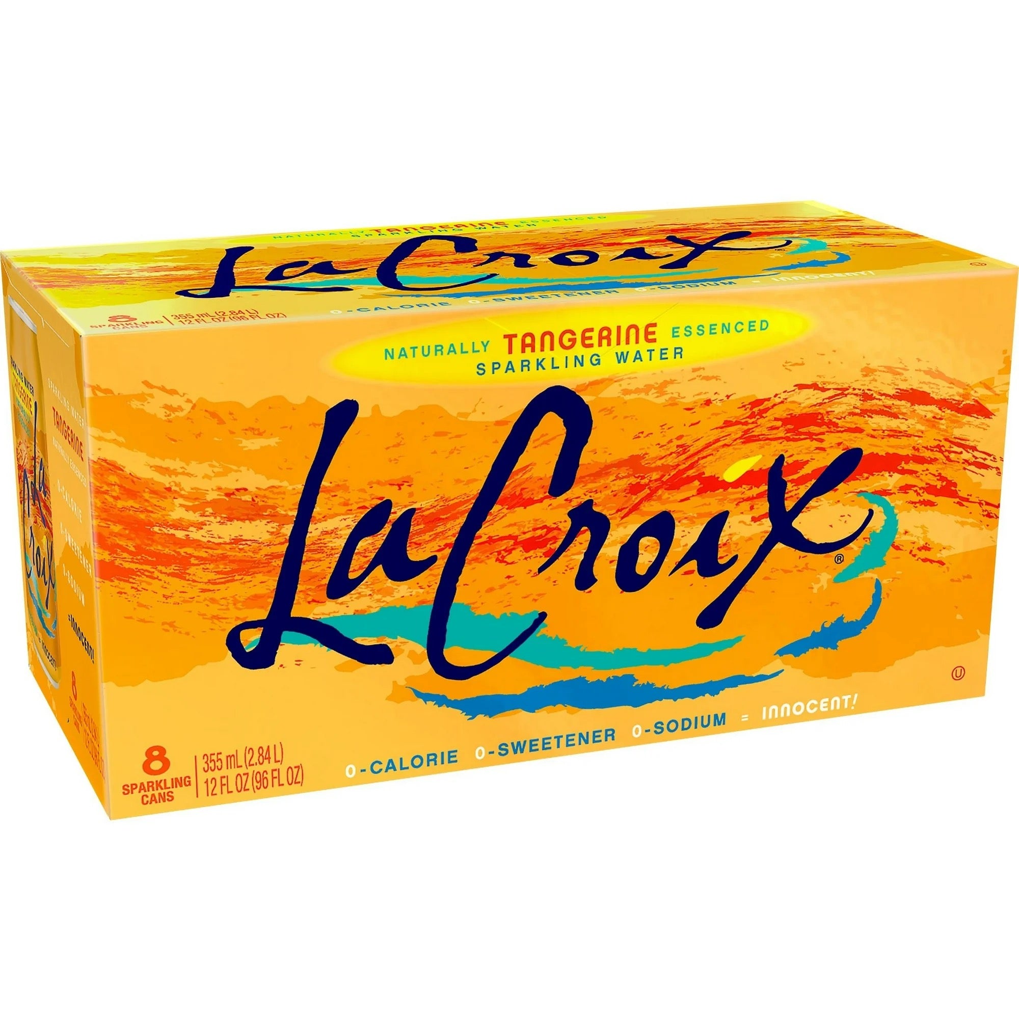 LaCroix Tangerine Sparkling Water 8 Pack 12 oz