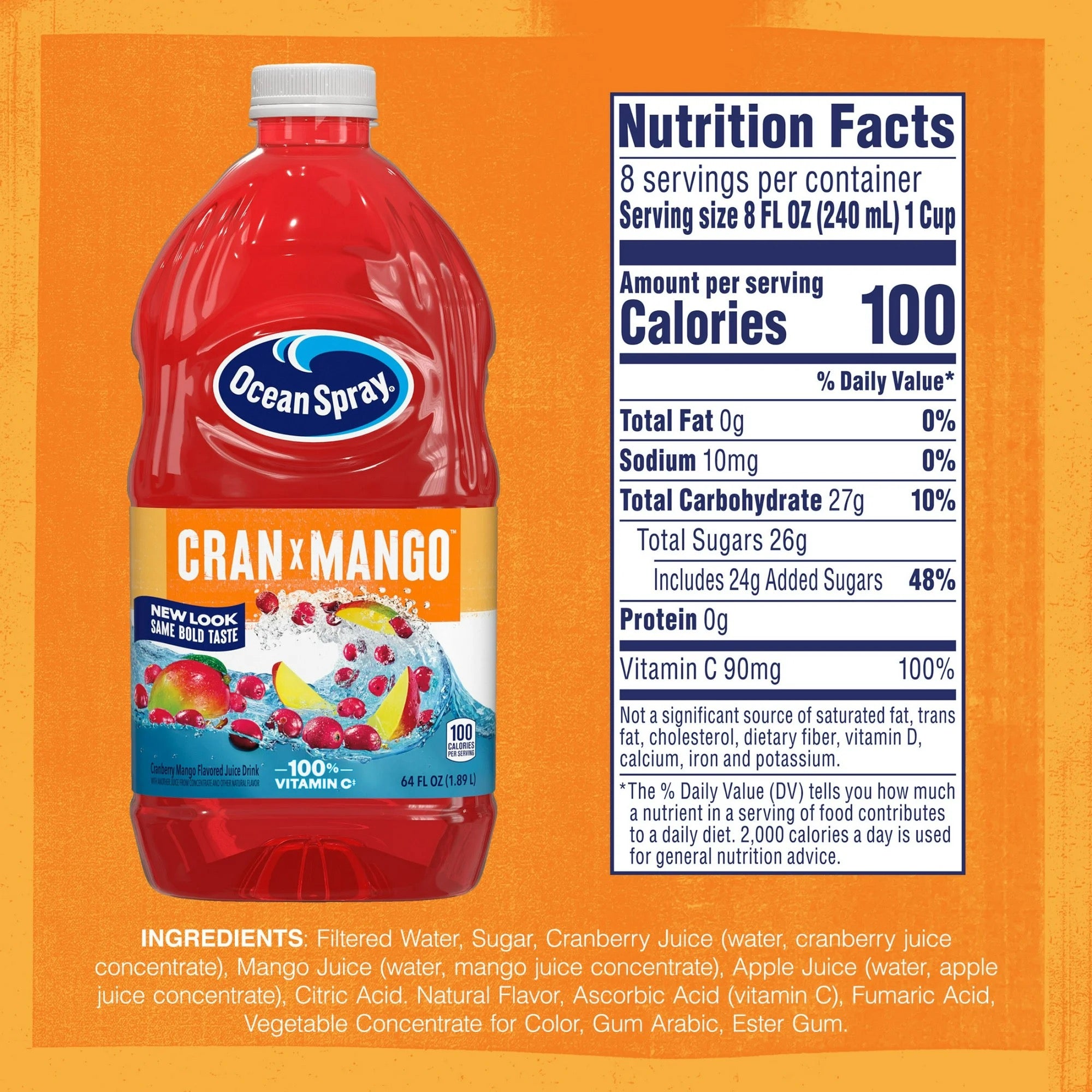 Ocean Spray Cran Mango Cranberry Mango Juice Drink 64 oz