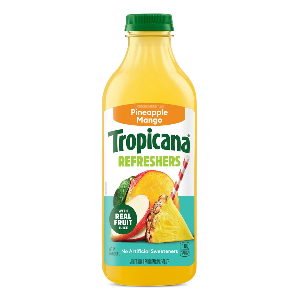 Tropicana Refreshers Pineapple Mango Juice Drink 46 oz
