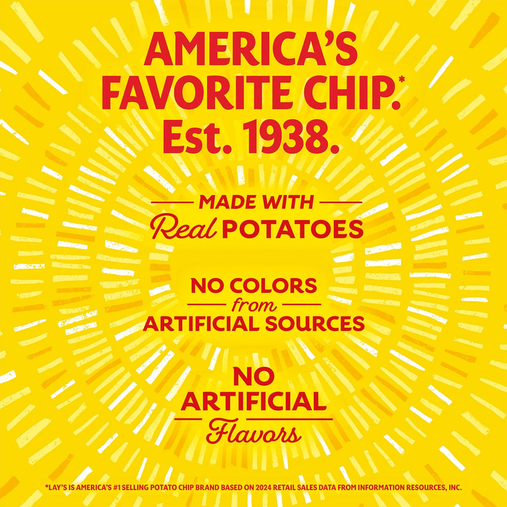 Lay's Cheddar & Sour Cream Flavored Potato Chips, Party Size, 12.5 oz Bag