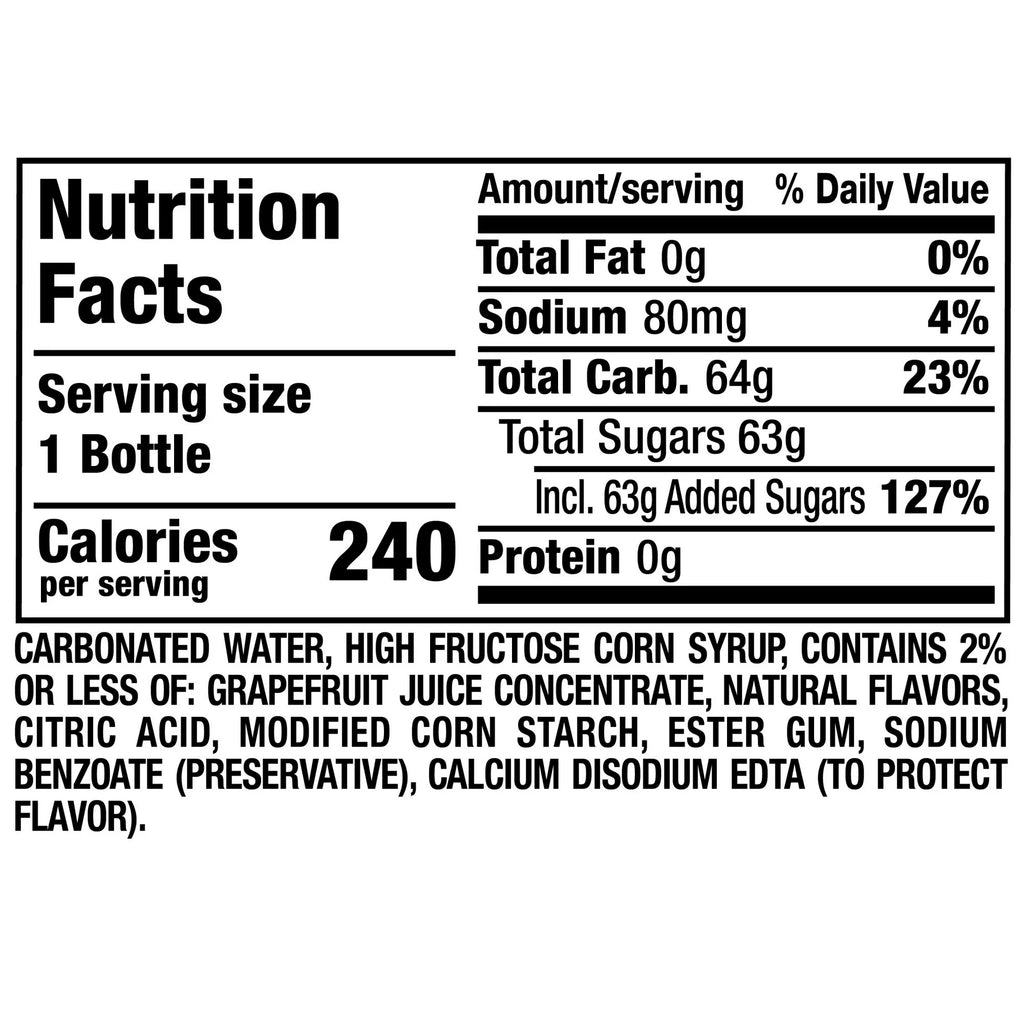 Squirt Caffeine Free Grapefruit Soda 20 fl oz Bottle