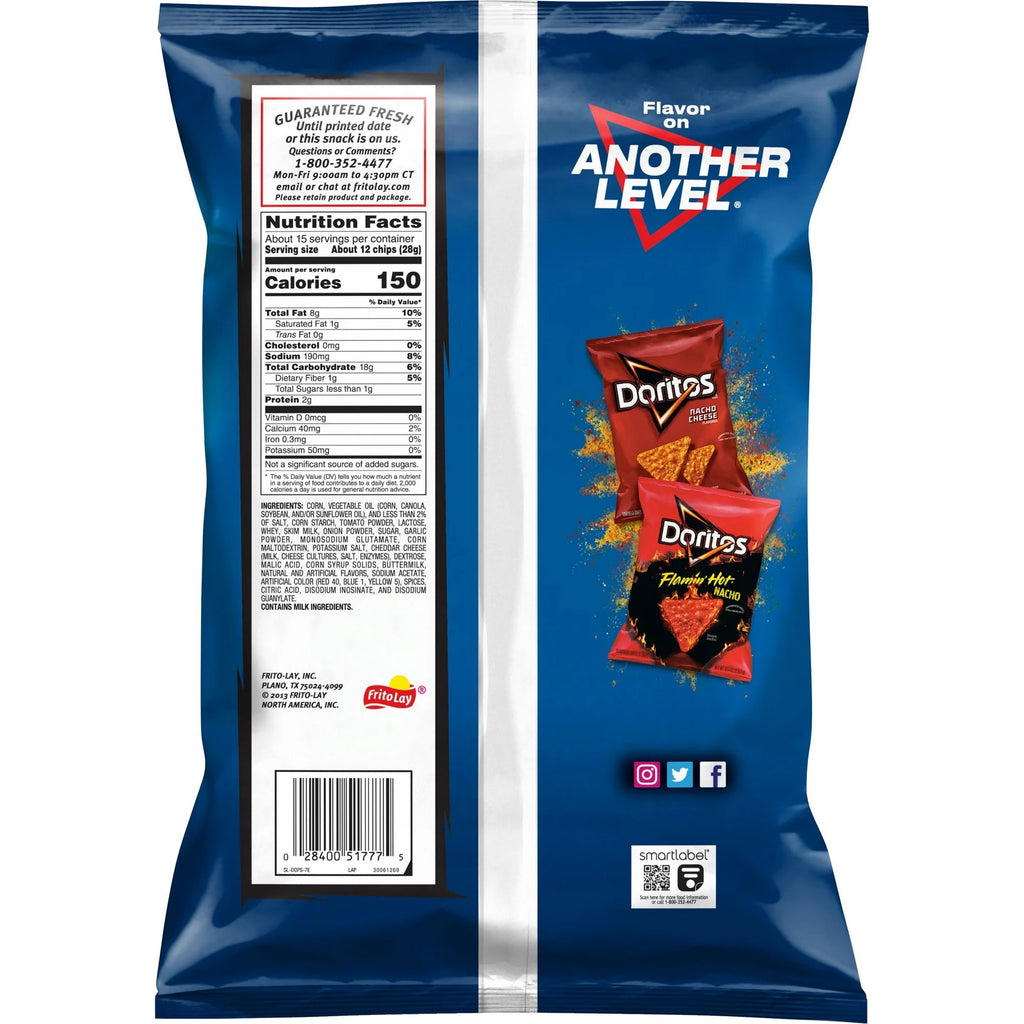 Doritos Cool Ranch Flavored Tortilla Chips Party Size 14.5 oz Bag