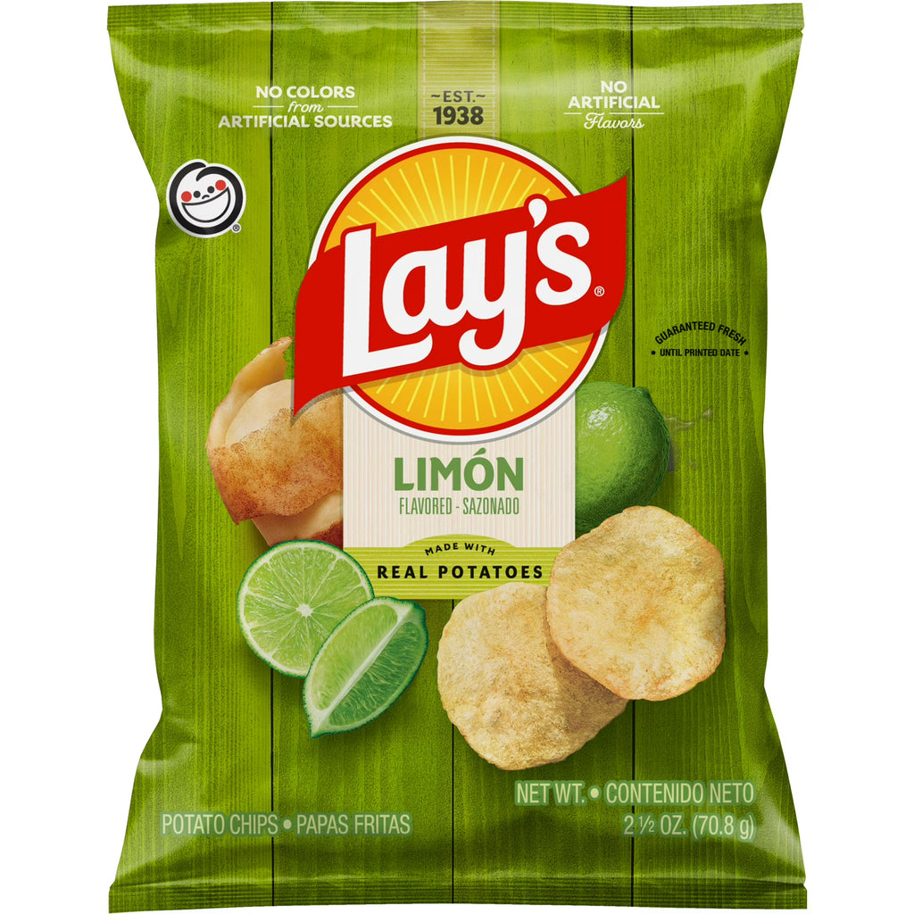 Lay's Potato Chips Limon Flavored, 2.5 oz Bag