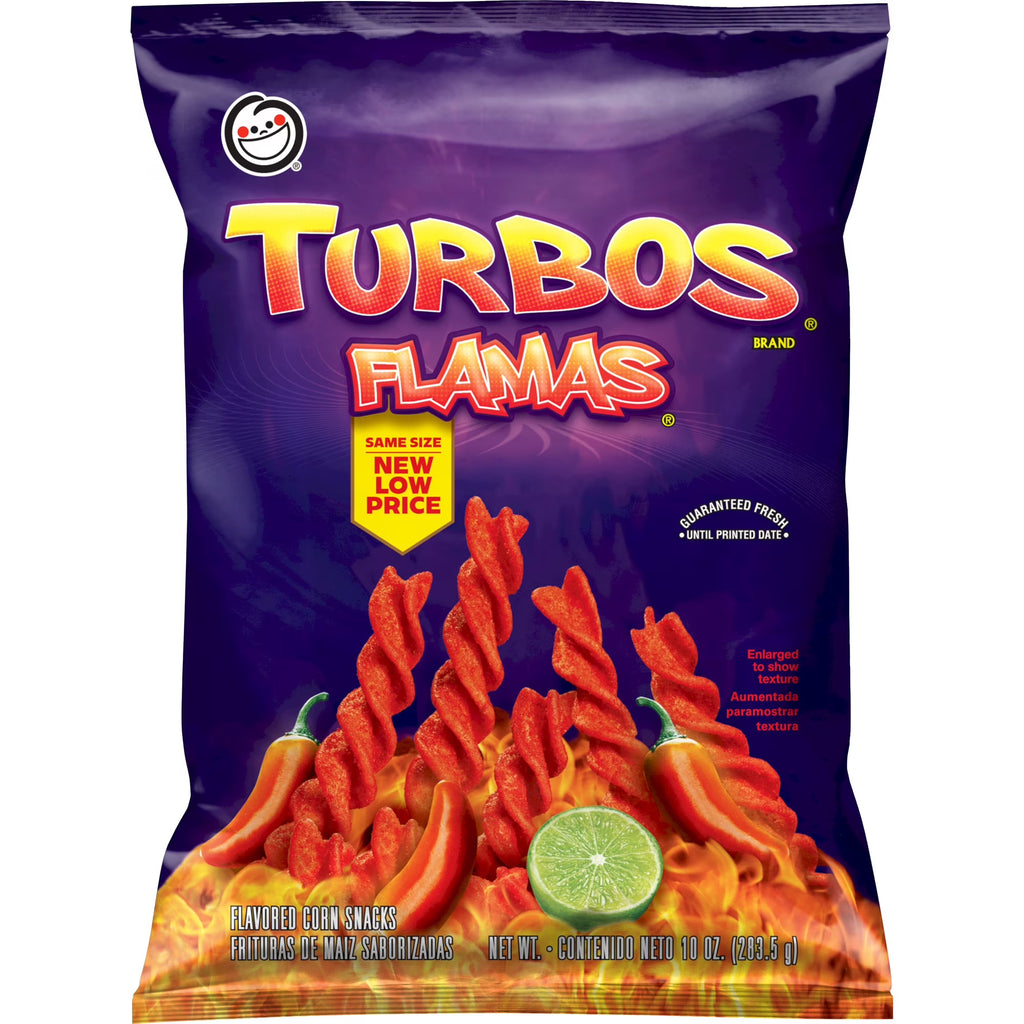 Turbos Flamas Flavored Corn Snacks, 10 oz Bag