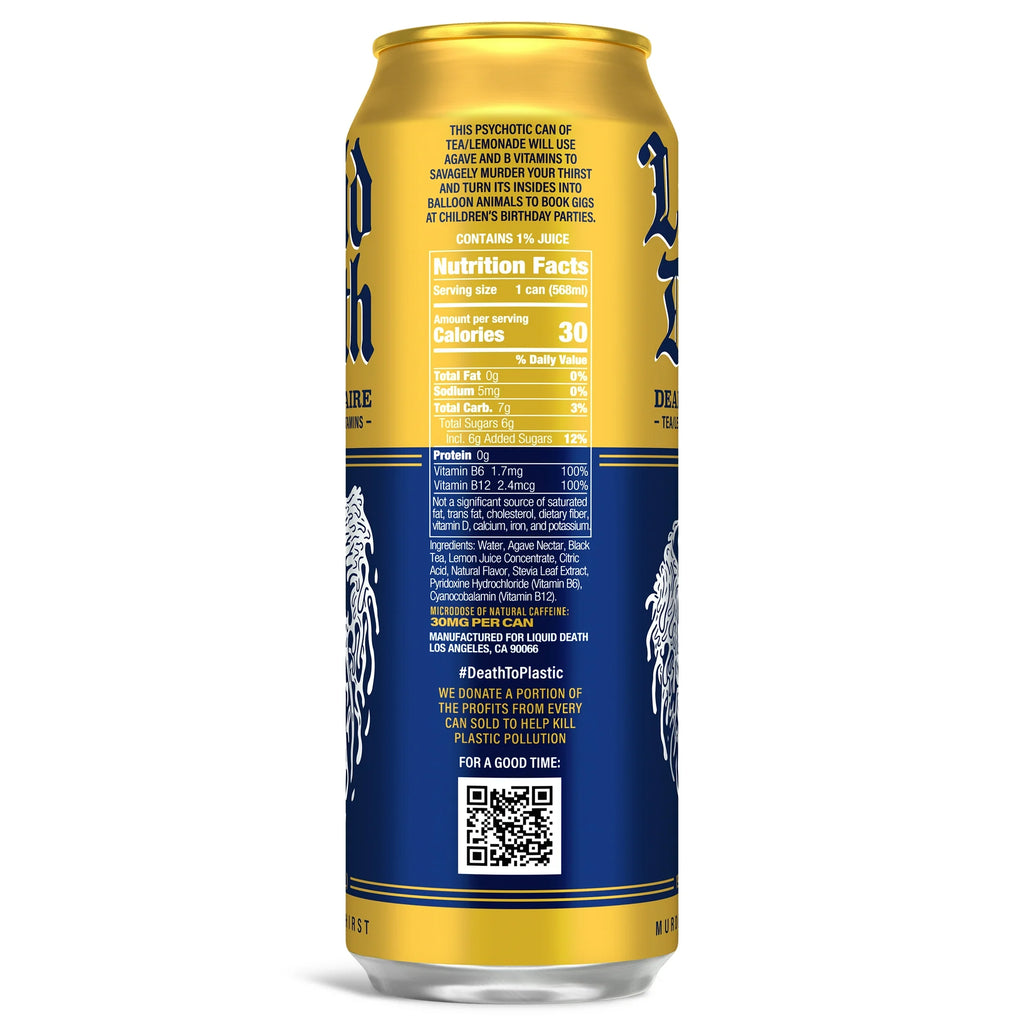 Liquid Death Dead Billionaire Iced Tea 19 Oz