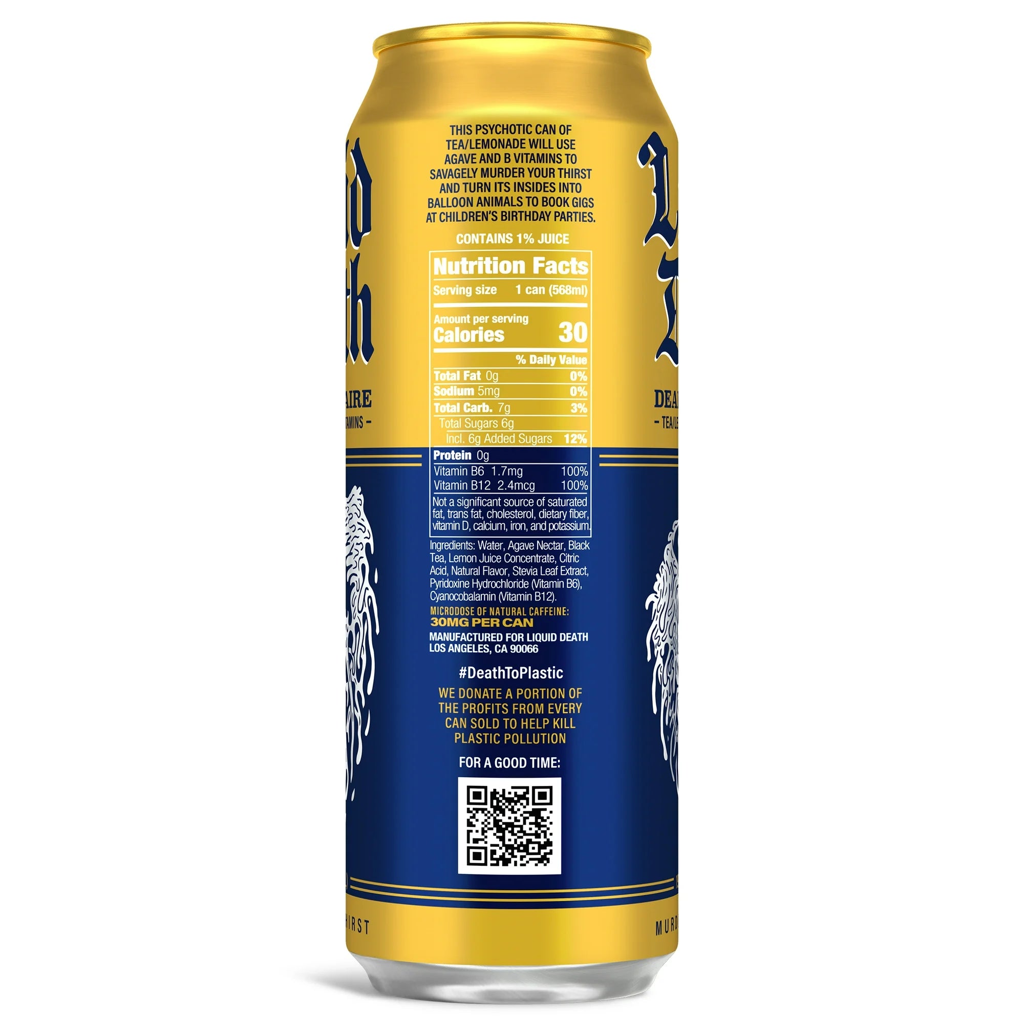 Liquid Death Dead Billionaire Iced Tea 19 Oz