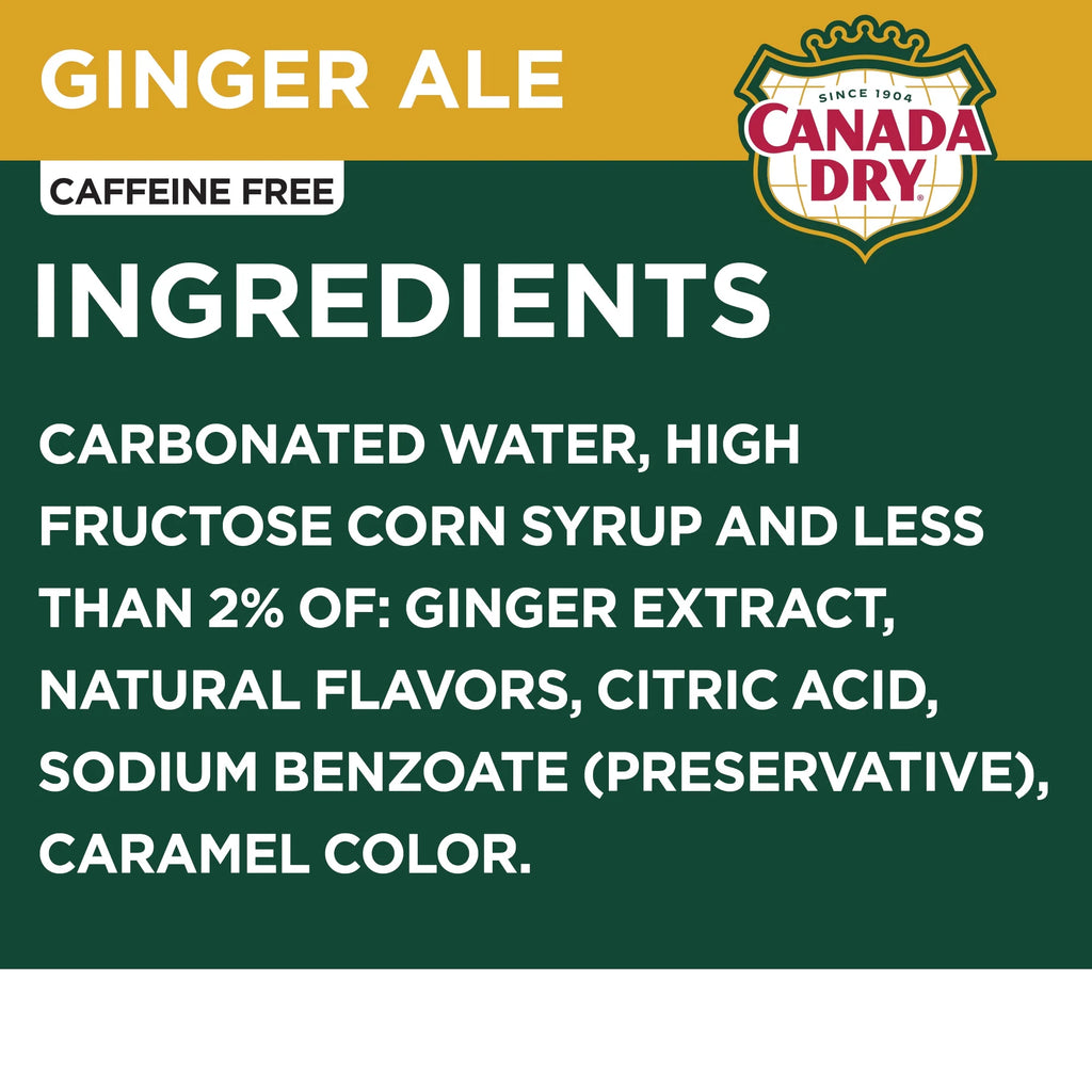 Canada Dry Caffeine Free Ginger 20 Oz