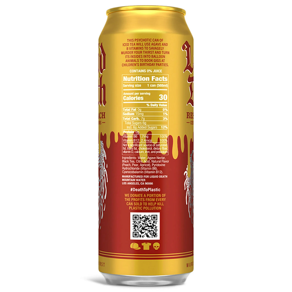 Liquid Death Rest in Peach Iced Tea 19 Oz